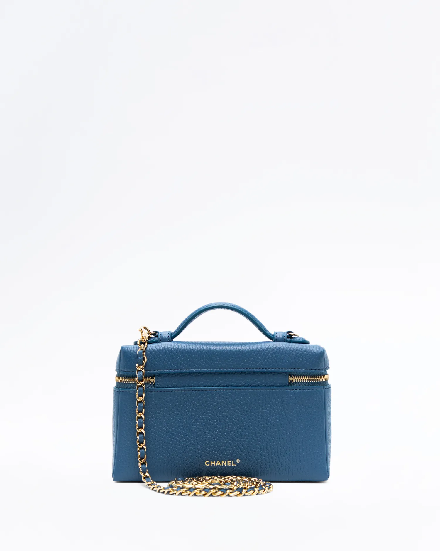 Caviar Slim Vanity Case with Chain