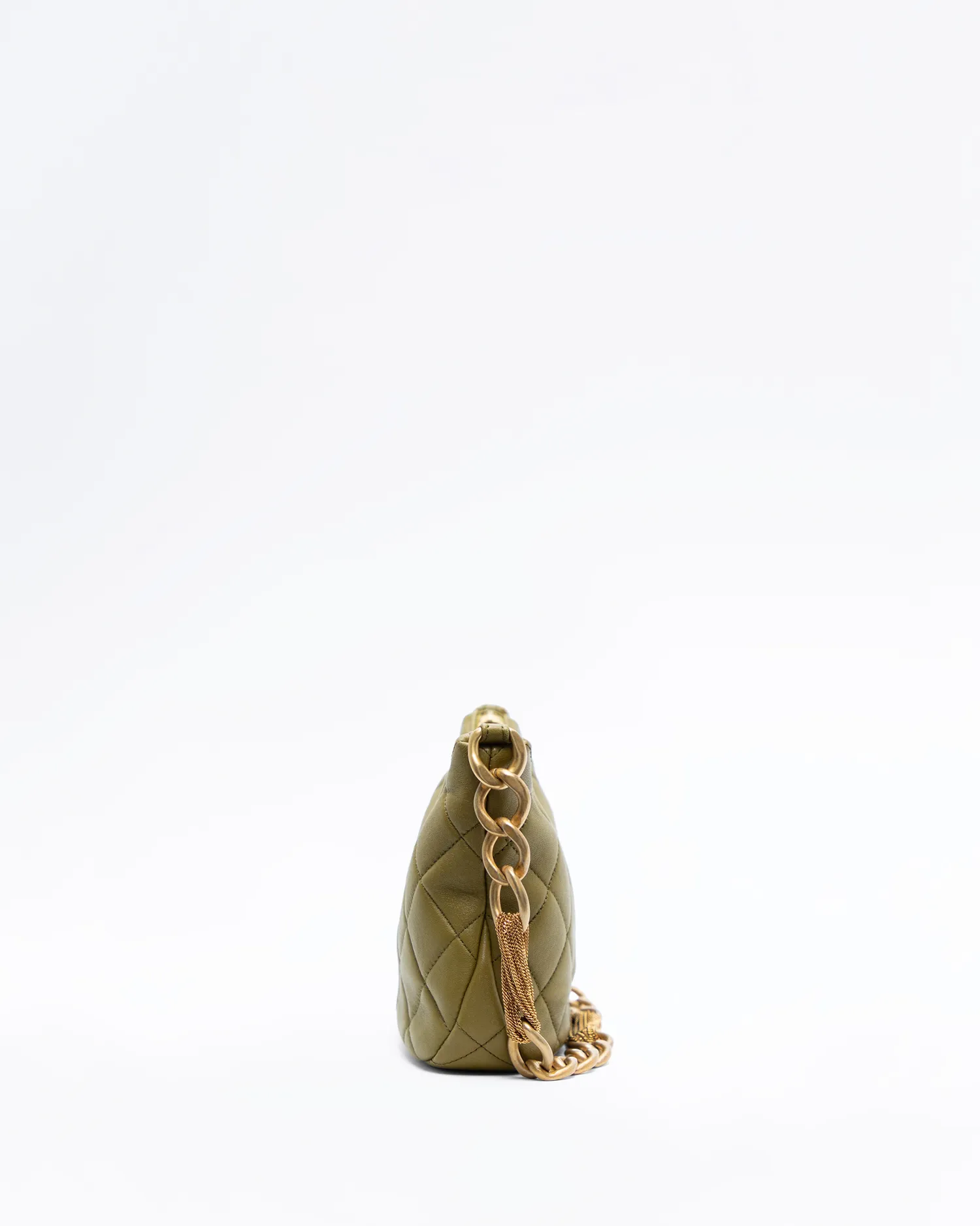 Lambskin Mixed Chain Link Hobo Bag