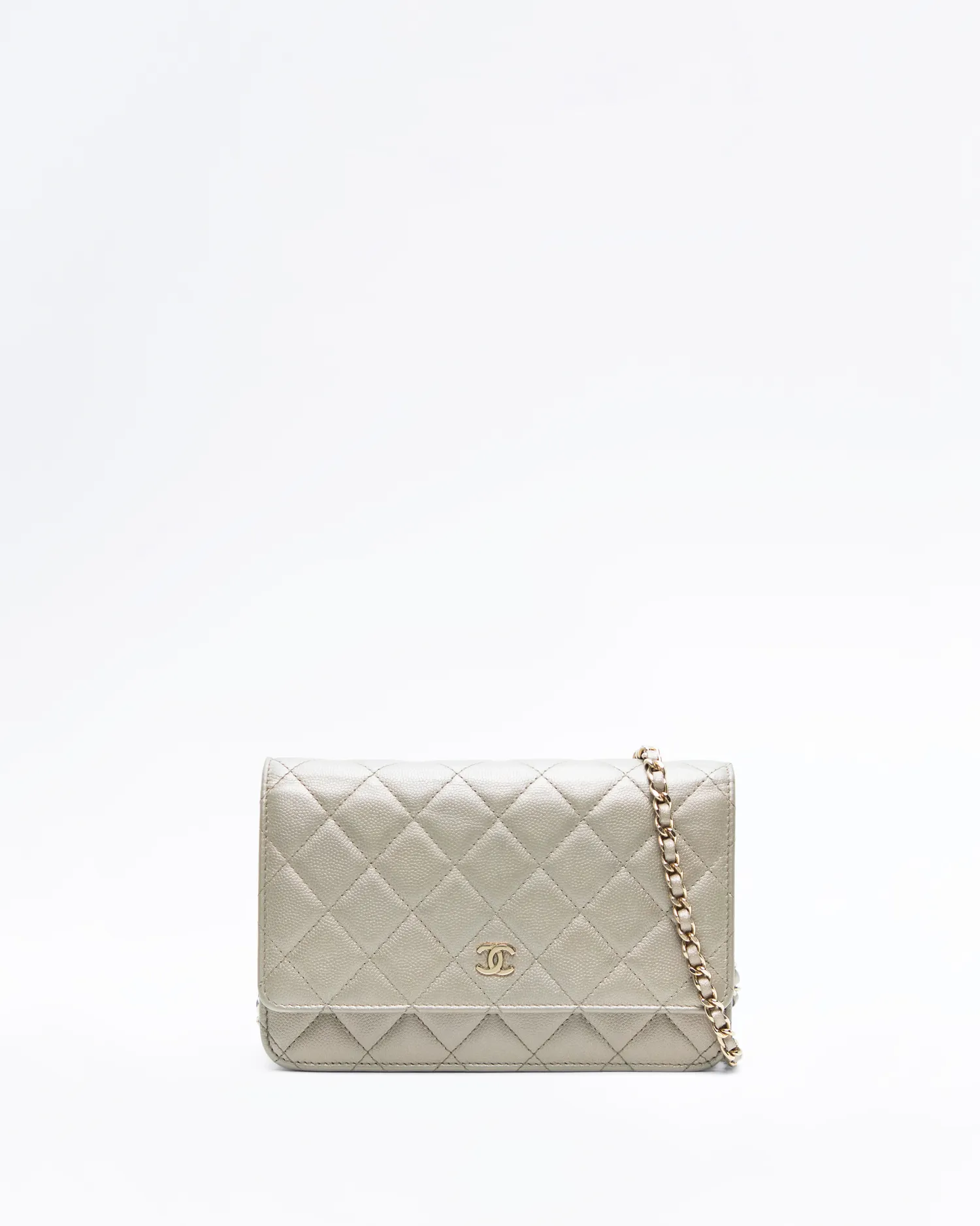 Caviar Quilted Wallet on a Chain