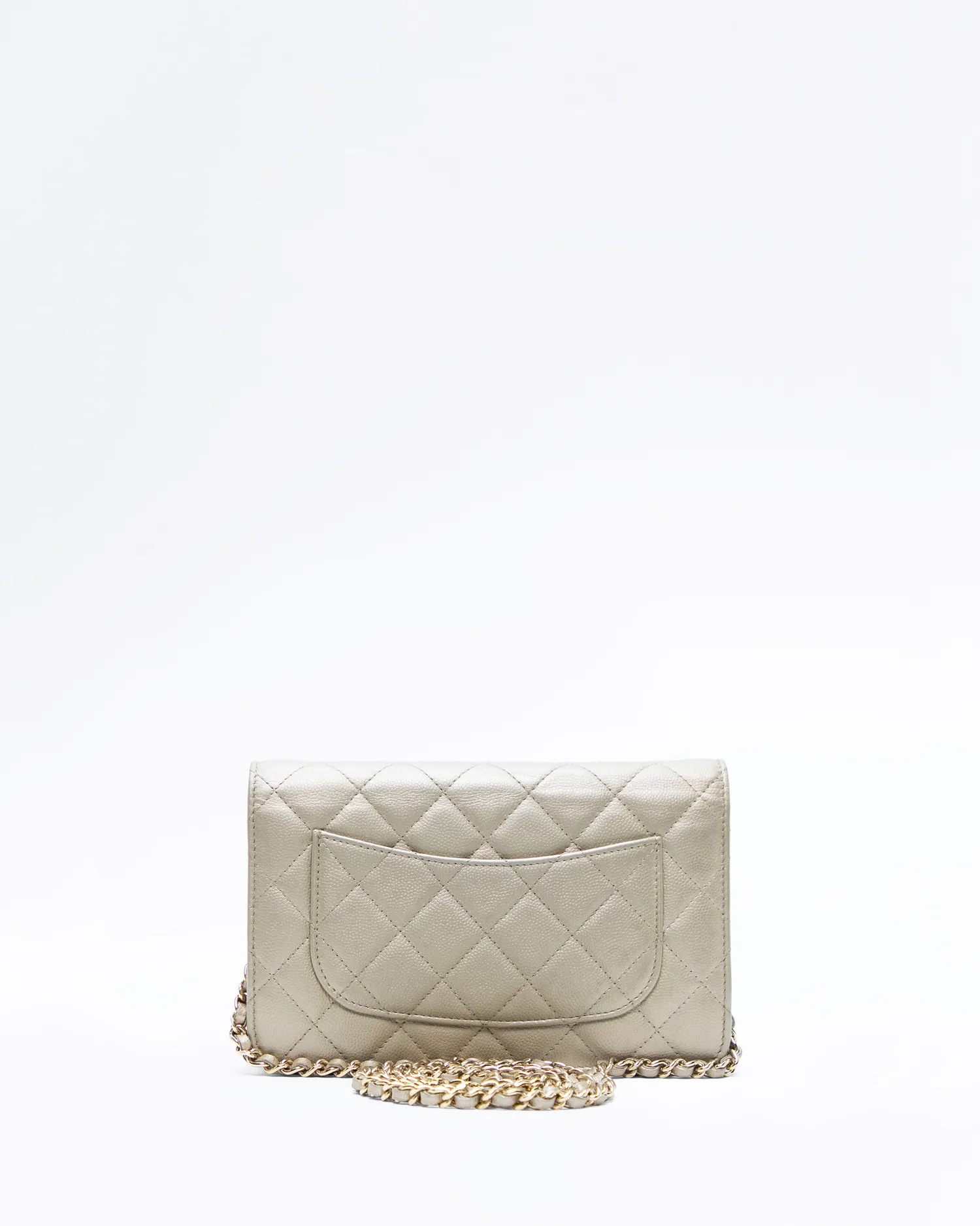 Caviar Quilted Wallet on a Chain