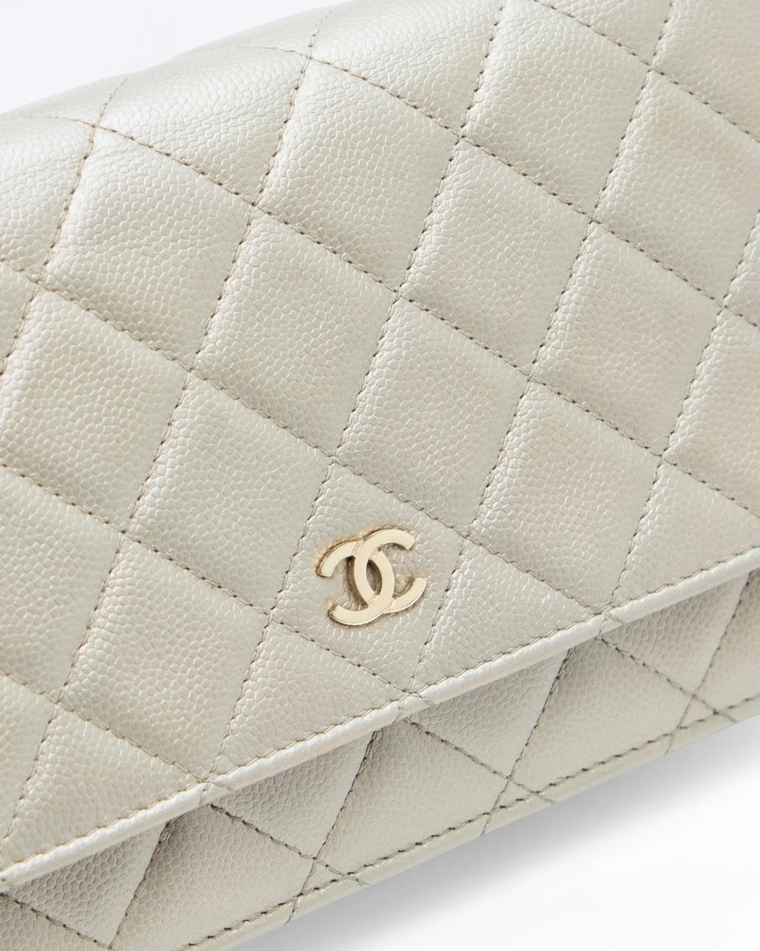 Caviar Quilted Wallet on a Chain