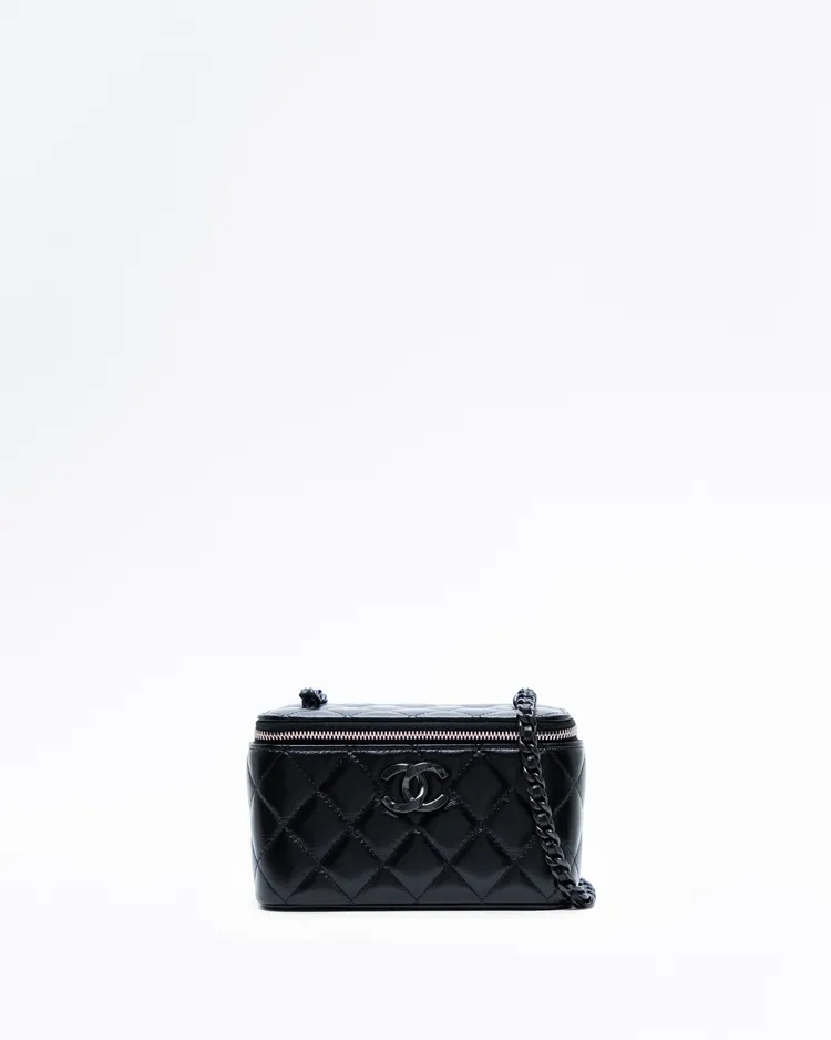 Lambskin So Black Vanity with Chain
