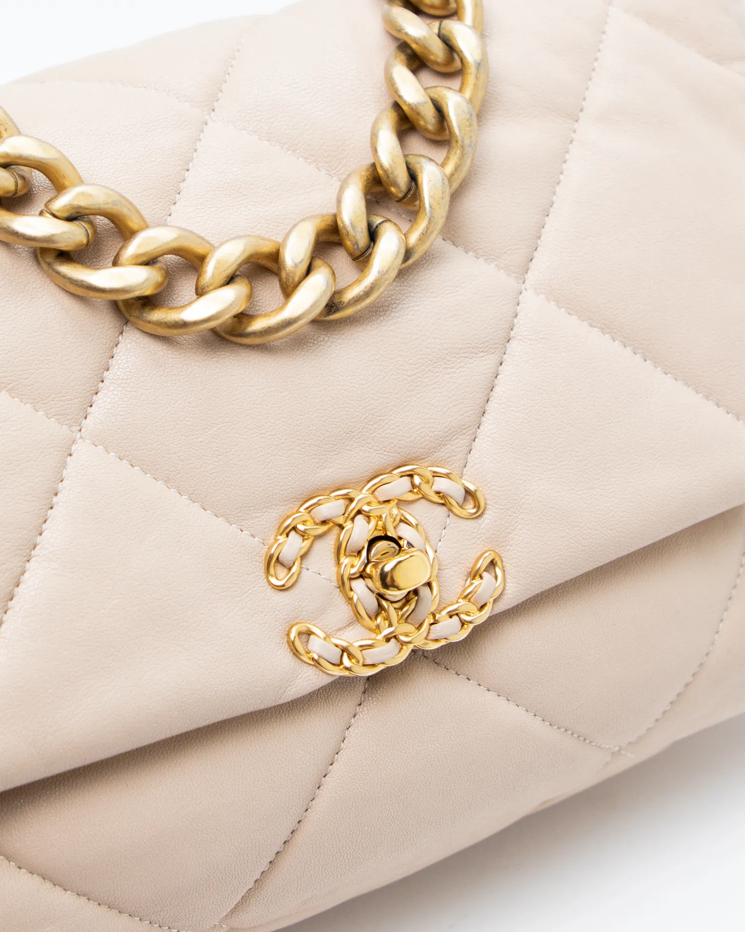 Lambskin Chanel 19 Large Flap Bag