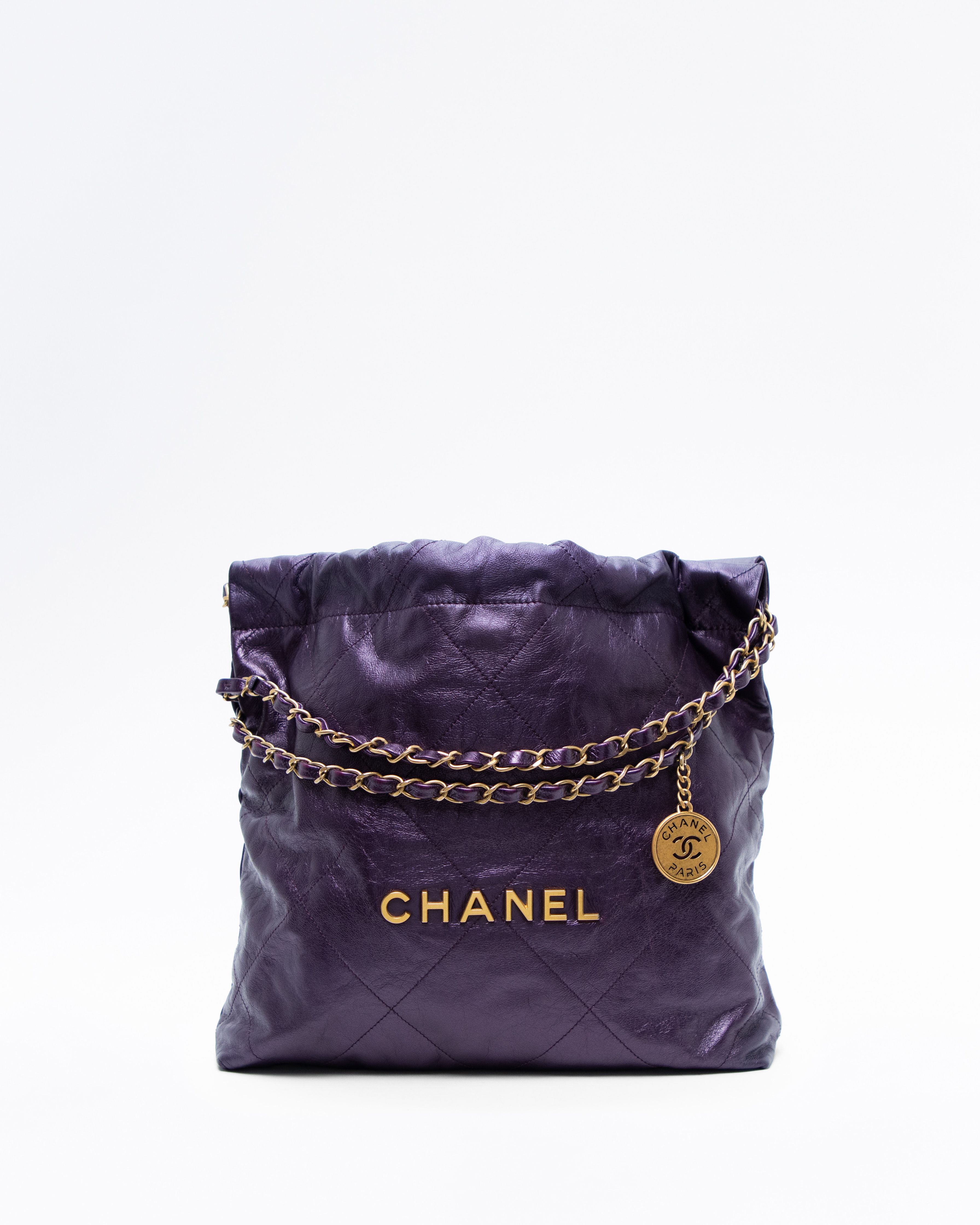 Chanel Metallic Chanel 22 Small Handbag | Vivrelle