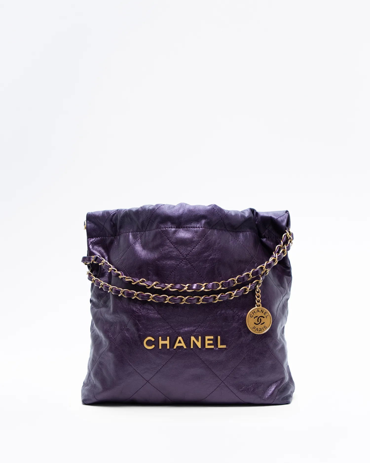 Metallic Chanel 22 Small Handbag