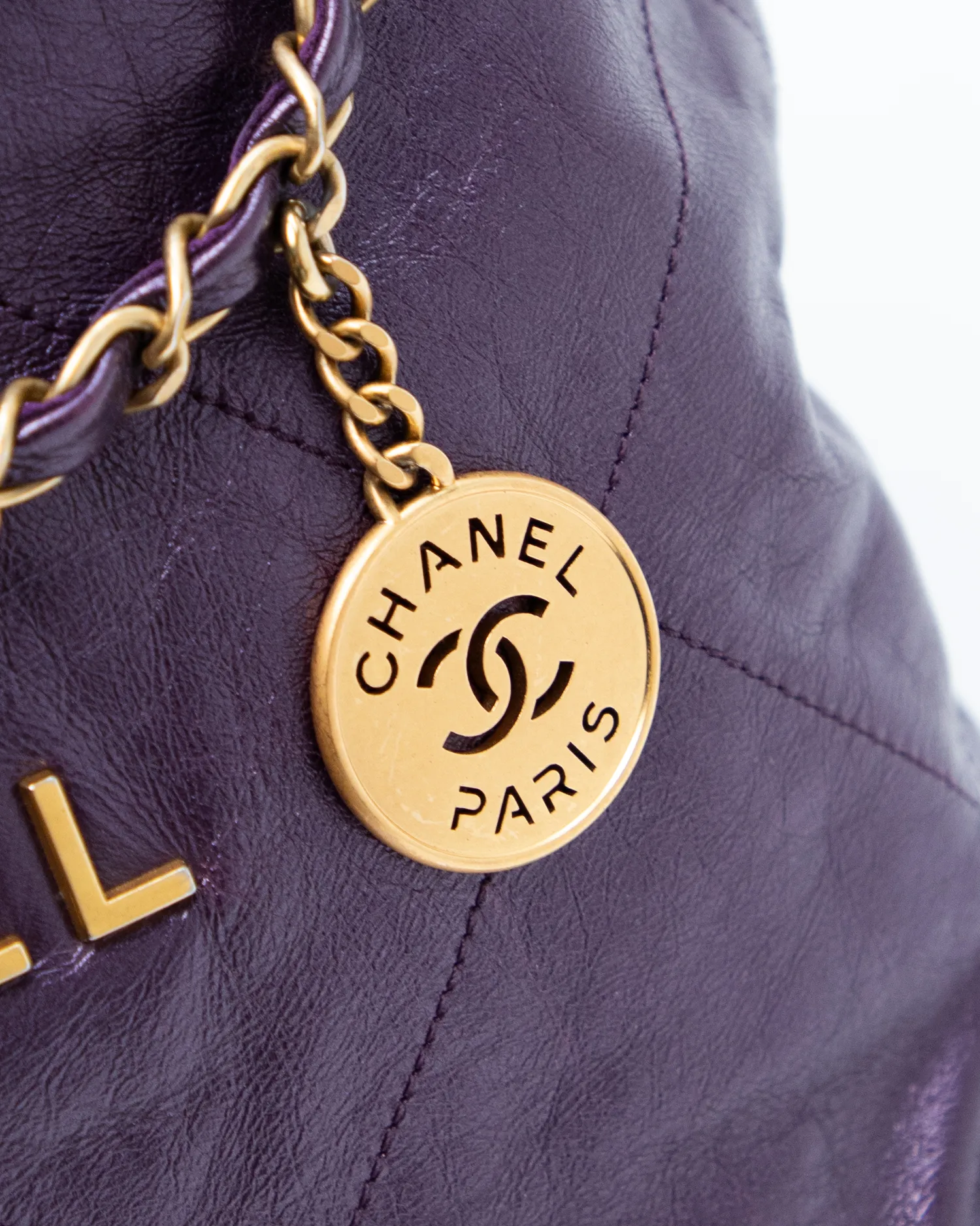 Metallic Chanel 22 Small Handbag