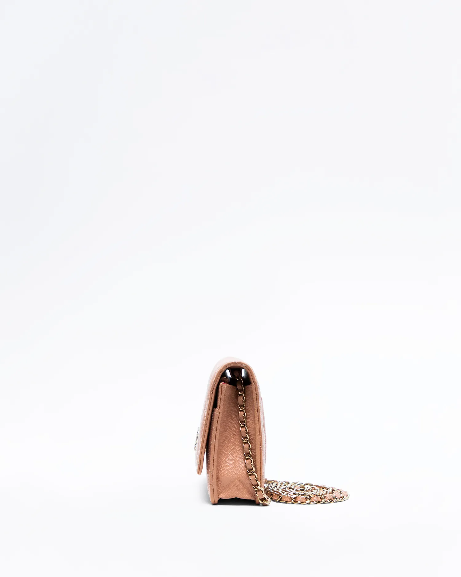 Caviar Textured CC Wallet on a Chain