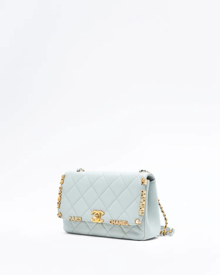 Alternate view angle of Lambskin Paris-Monaco Mini Flap Bag