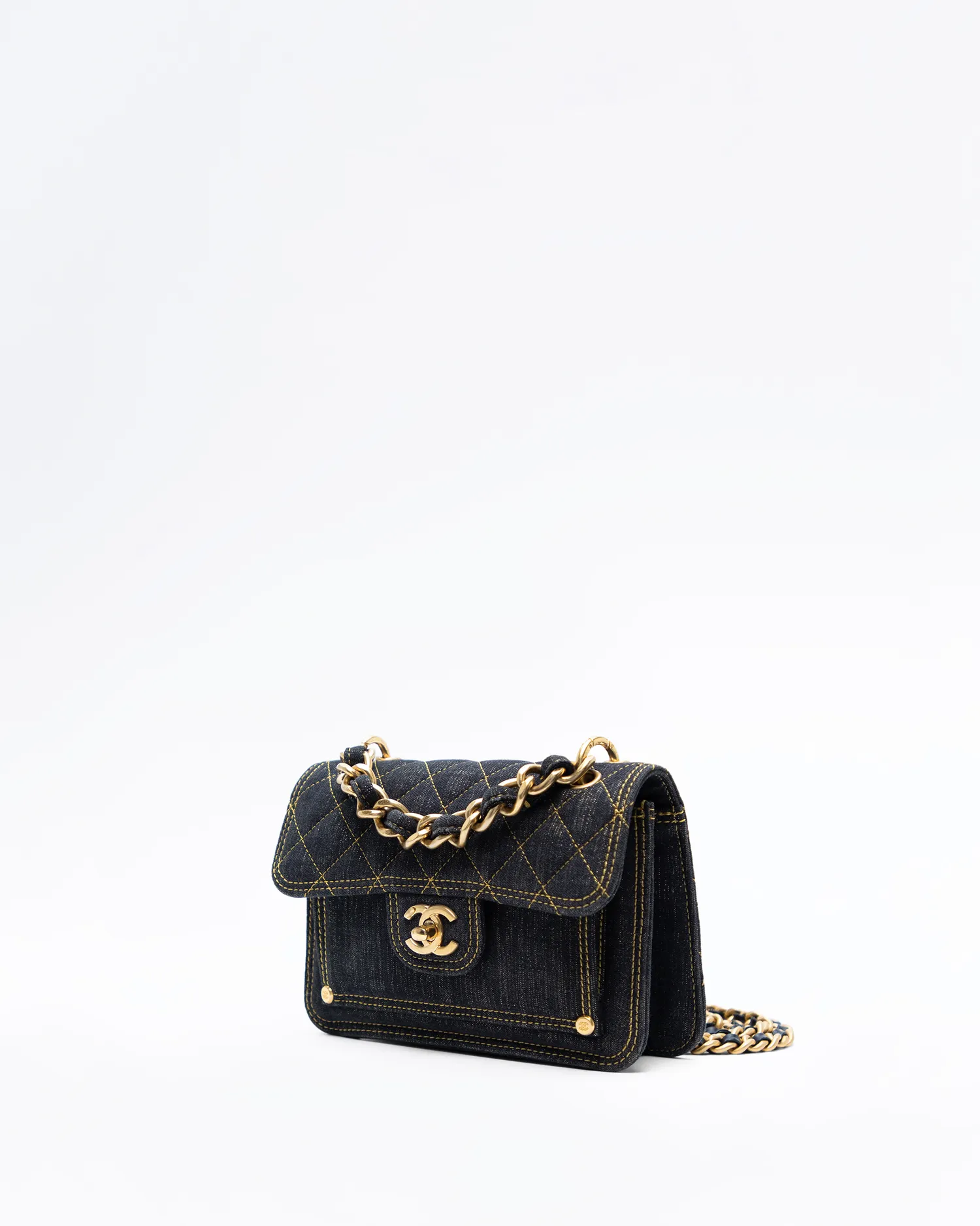 Denim Double You Mini Flap Bag
