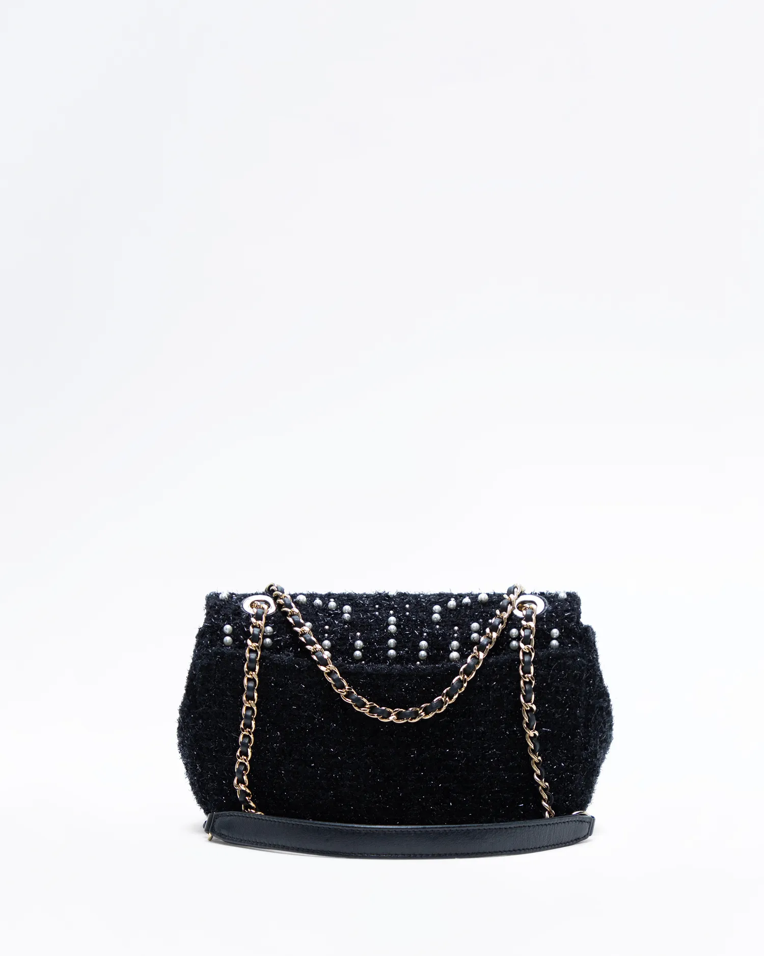Tweed Cosmos Pearl Flap Bag