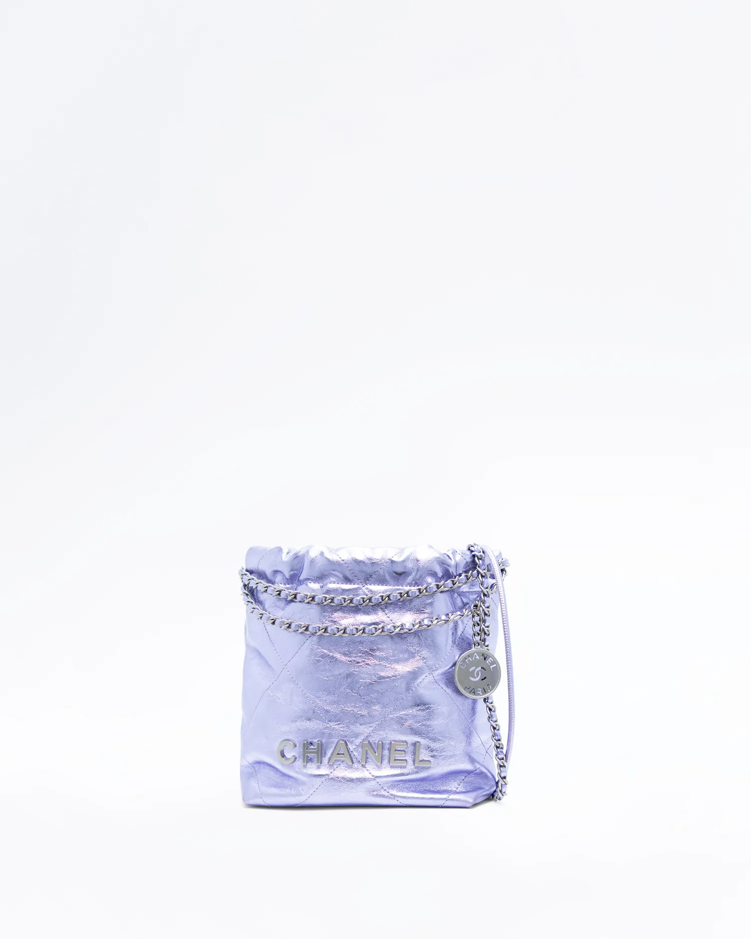 Metallic Chanel 22 Mini Handbag