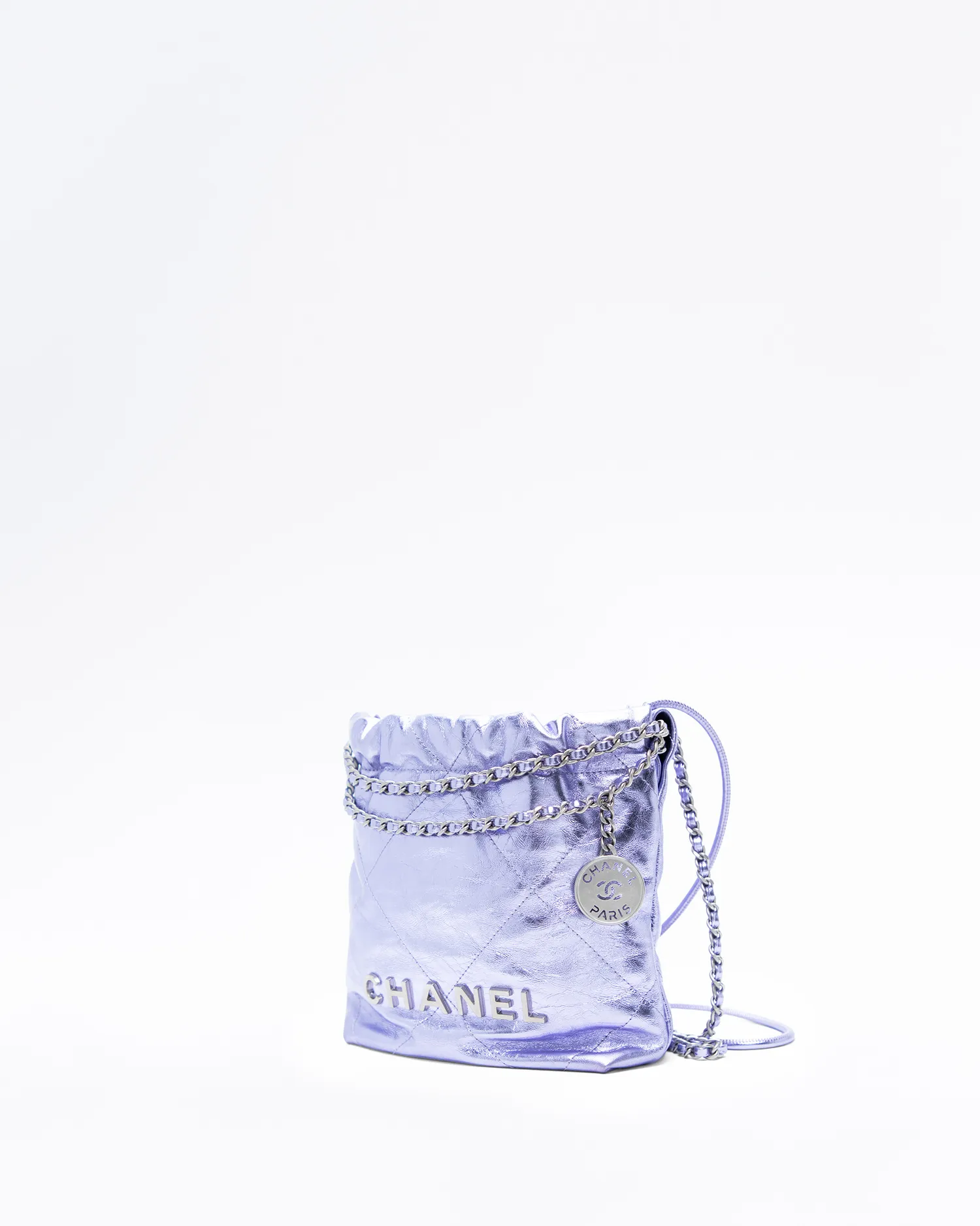 Metallic Chanel 22 Mini Handbag