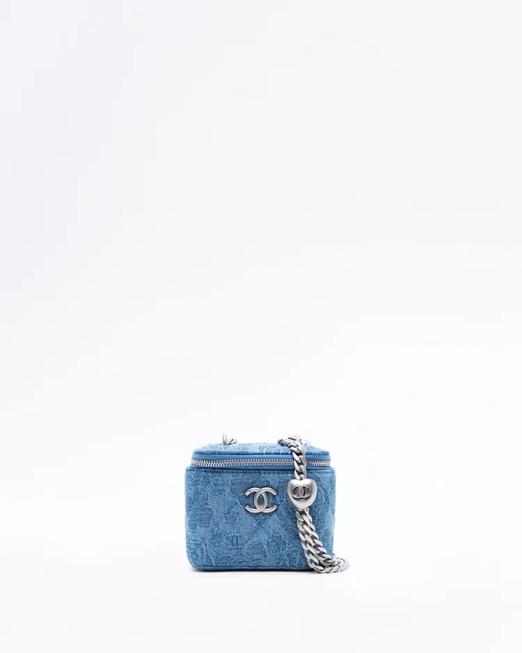 Denim Sweetheart Crush Mini Quilted Vanity