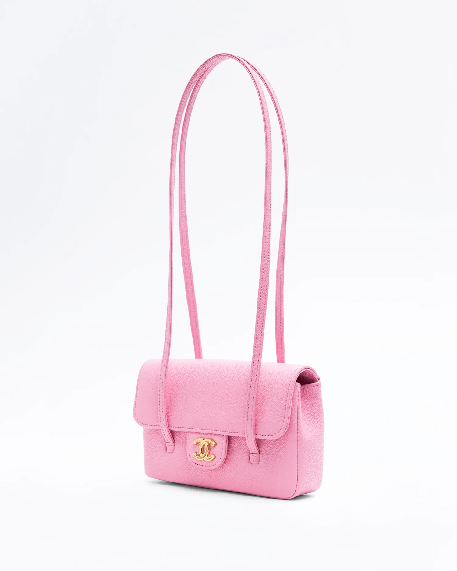 Caviar Preppy Coco Clutch with Strap
