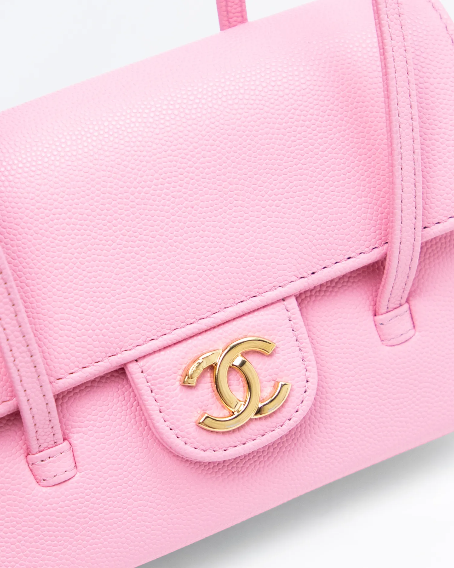 Caviar Preppy Coco Clutch with Strap