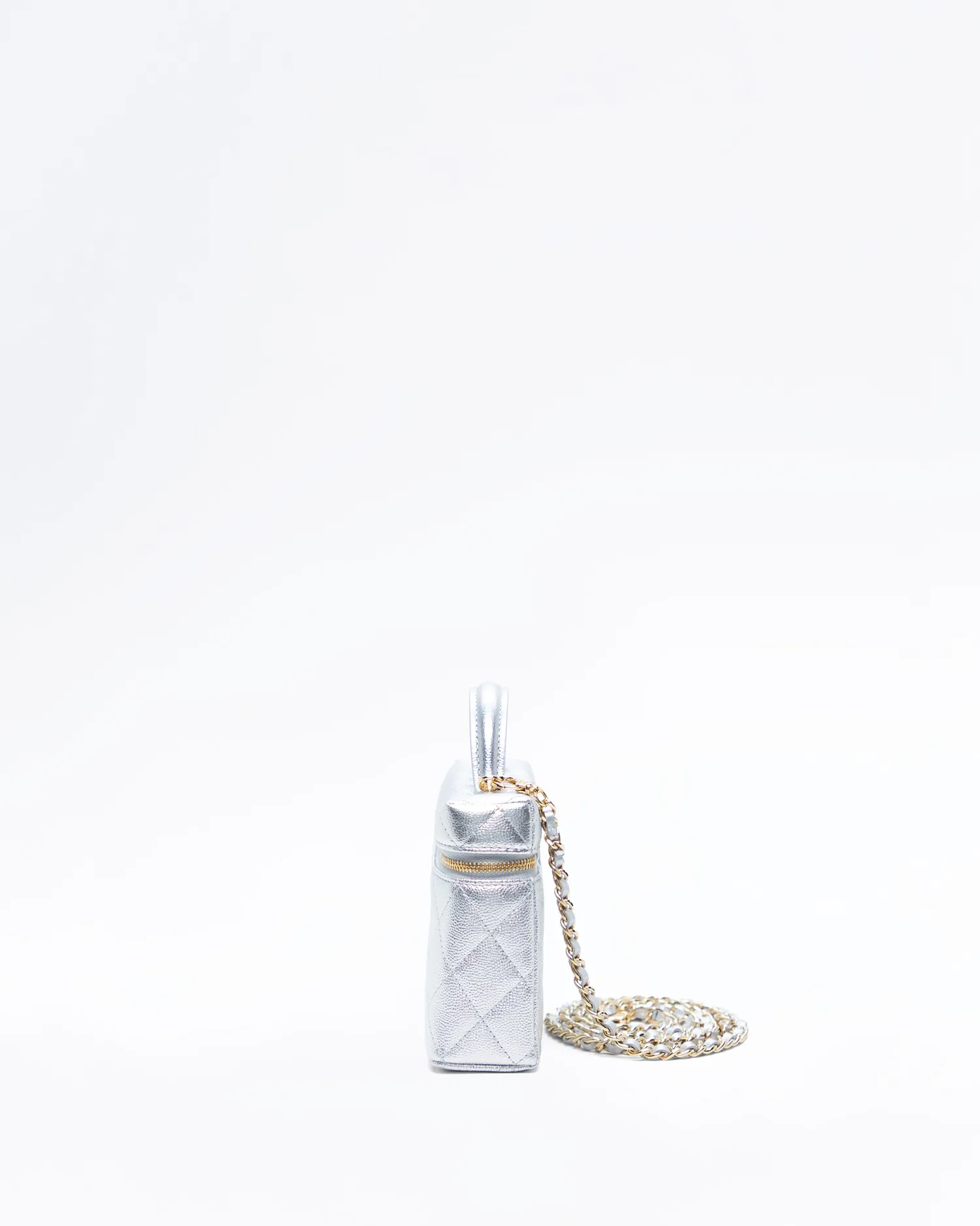 Caviar Slim Vanity Case with Chain