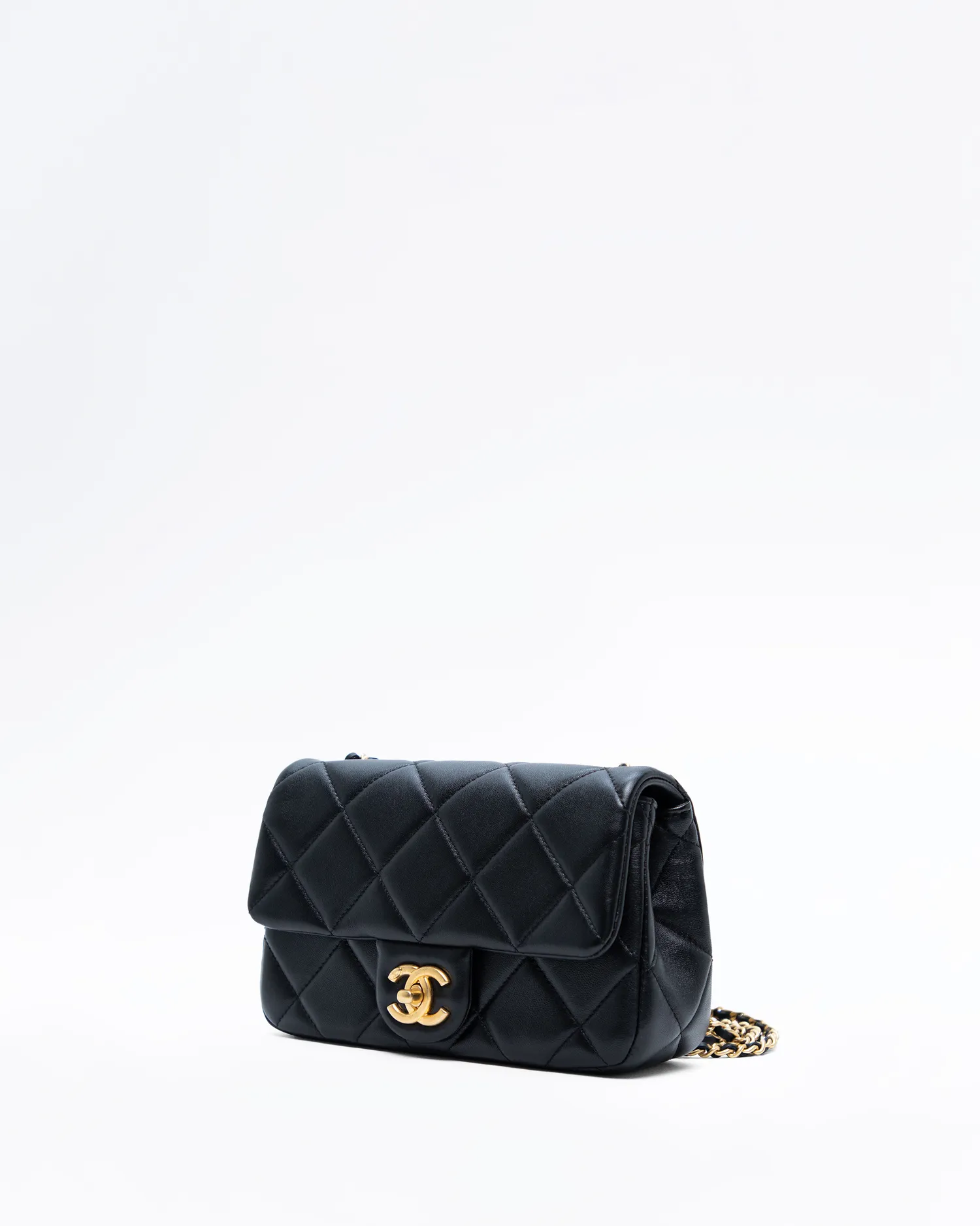 Lambskin Double Pearl Small Flap Bag