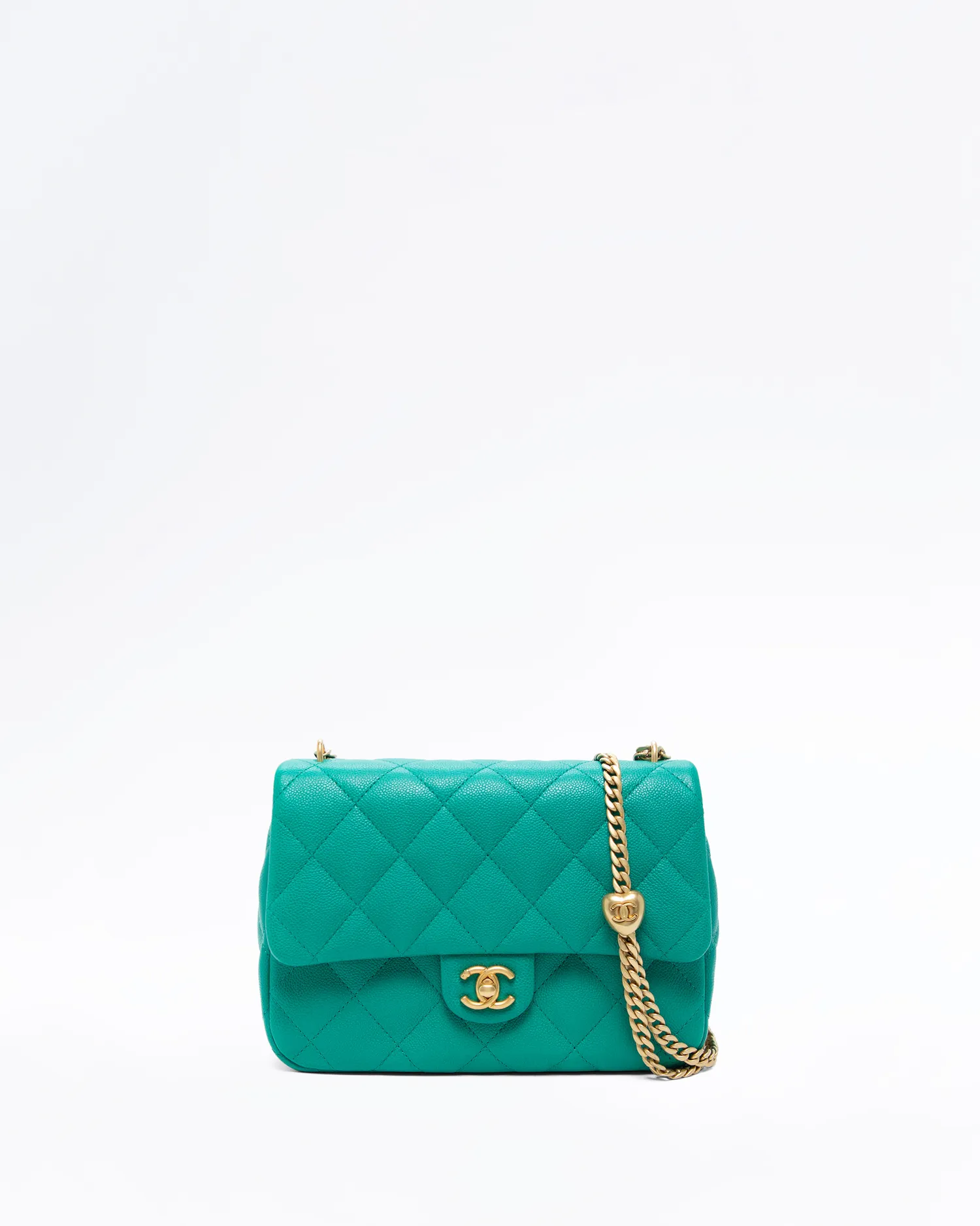 Caviar Camellia Sweetheart Medium Flap Bag
