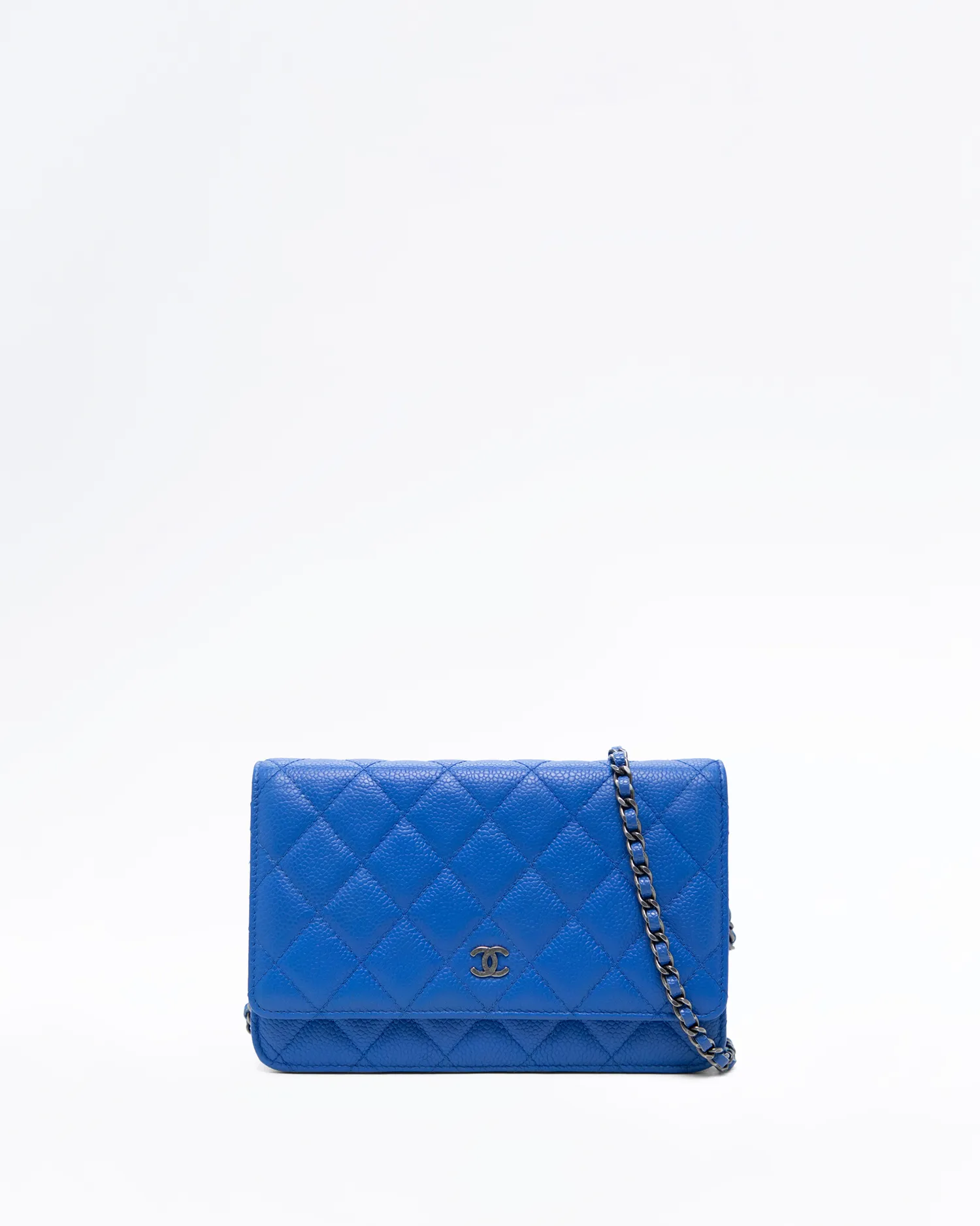 Caviar Quilted Wallet on a Chain