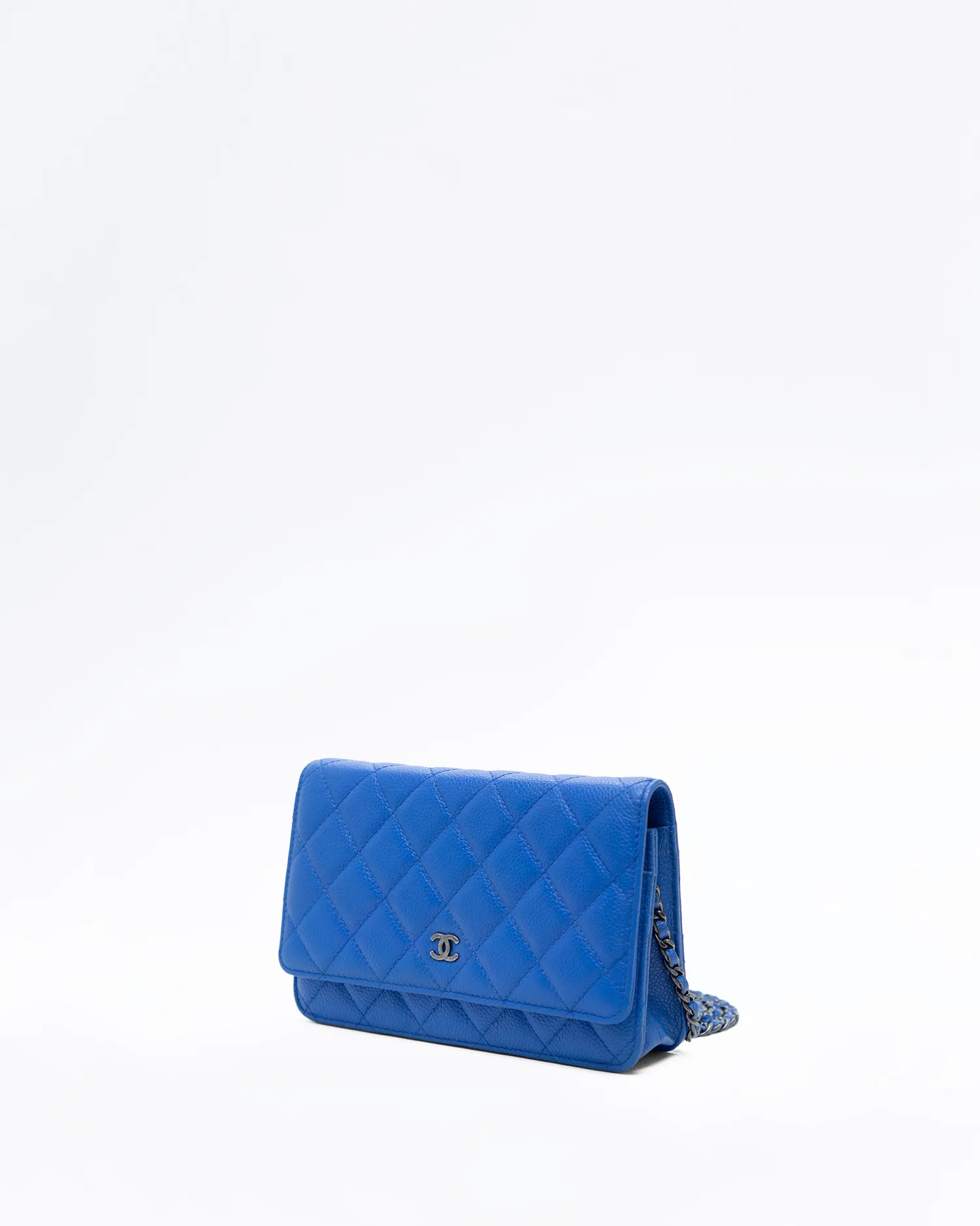 Caviar Quilted Wallet on a Chain