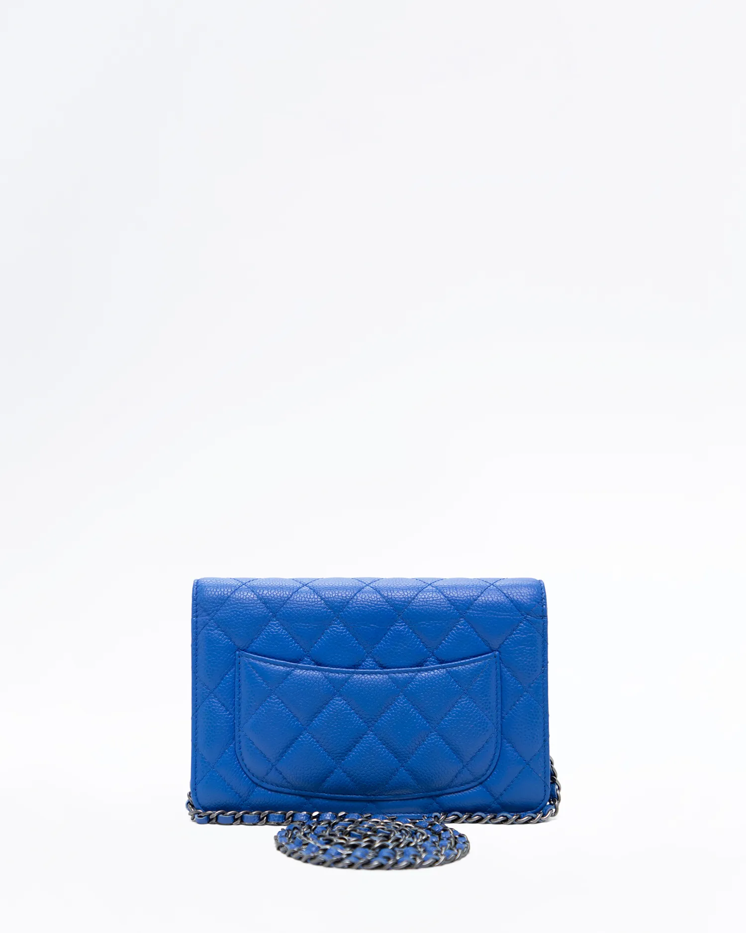 Caviar Quilted Wallet on a Chain