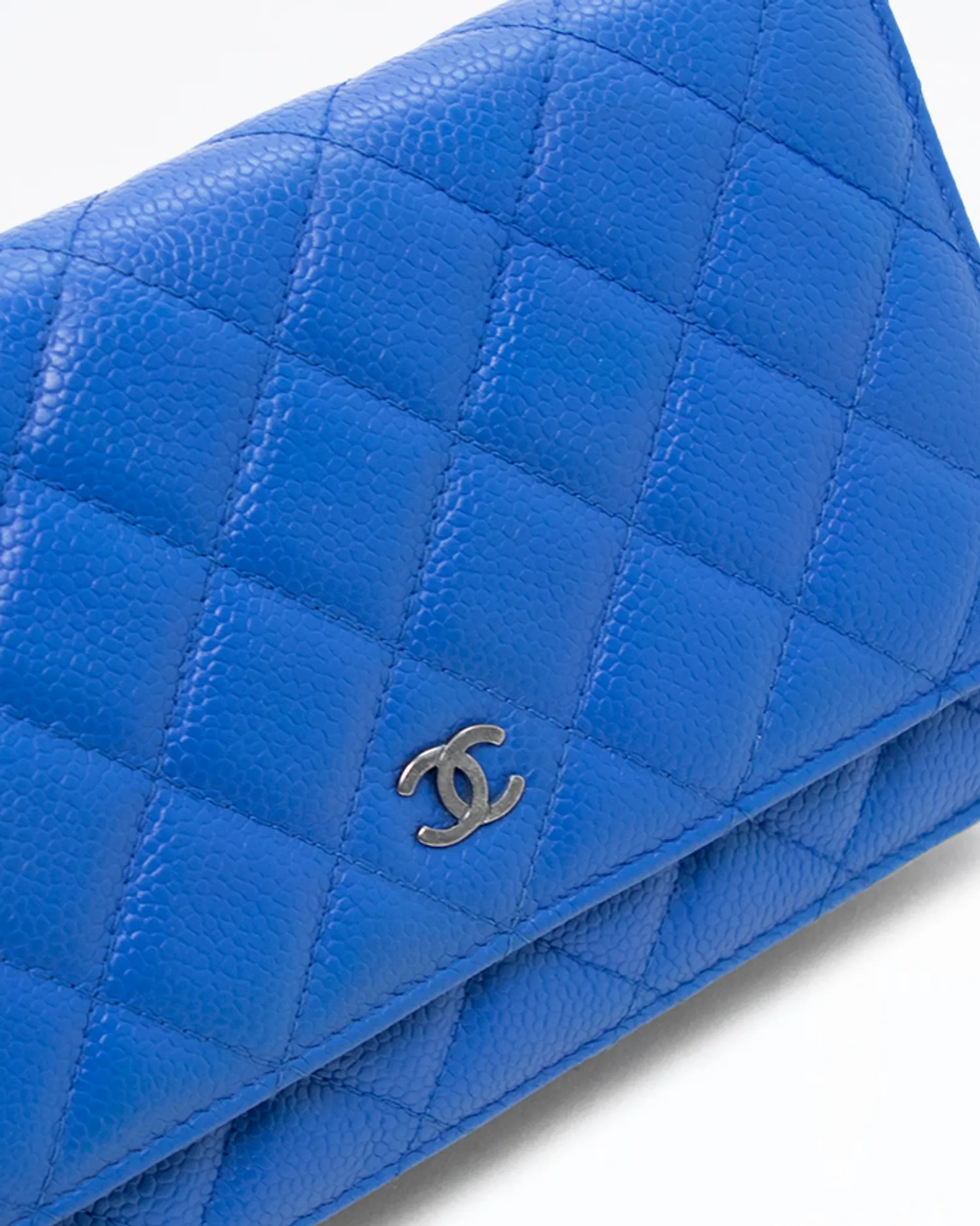 Caviar Quilted Wallet on a Chain