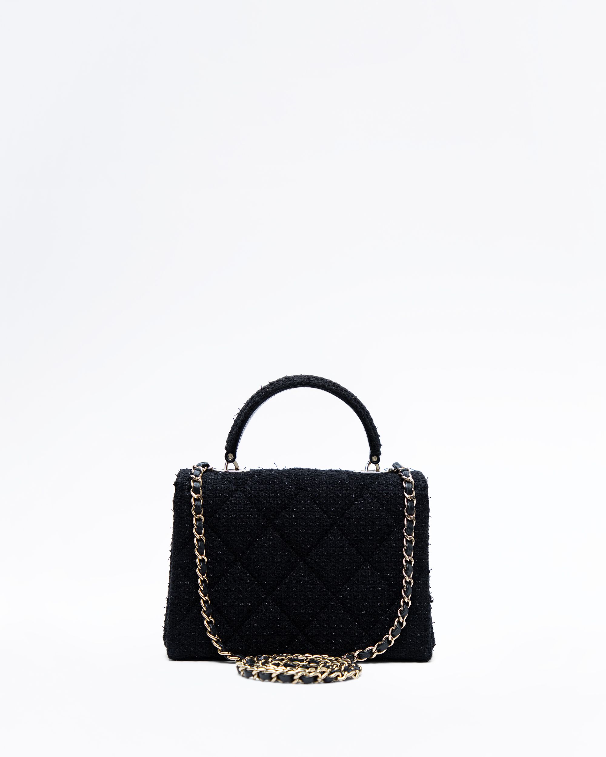 Chanel Tweed Retro Twist Top Handle Medium Flap Bag | Vivrelle