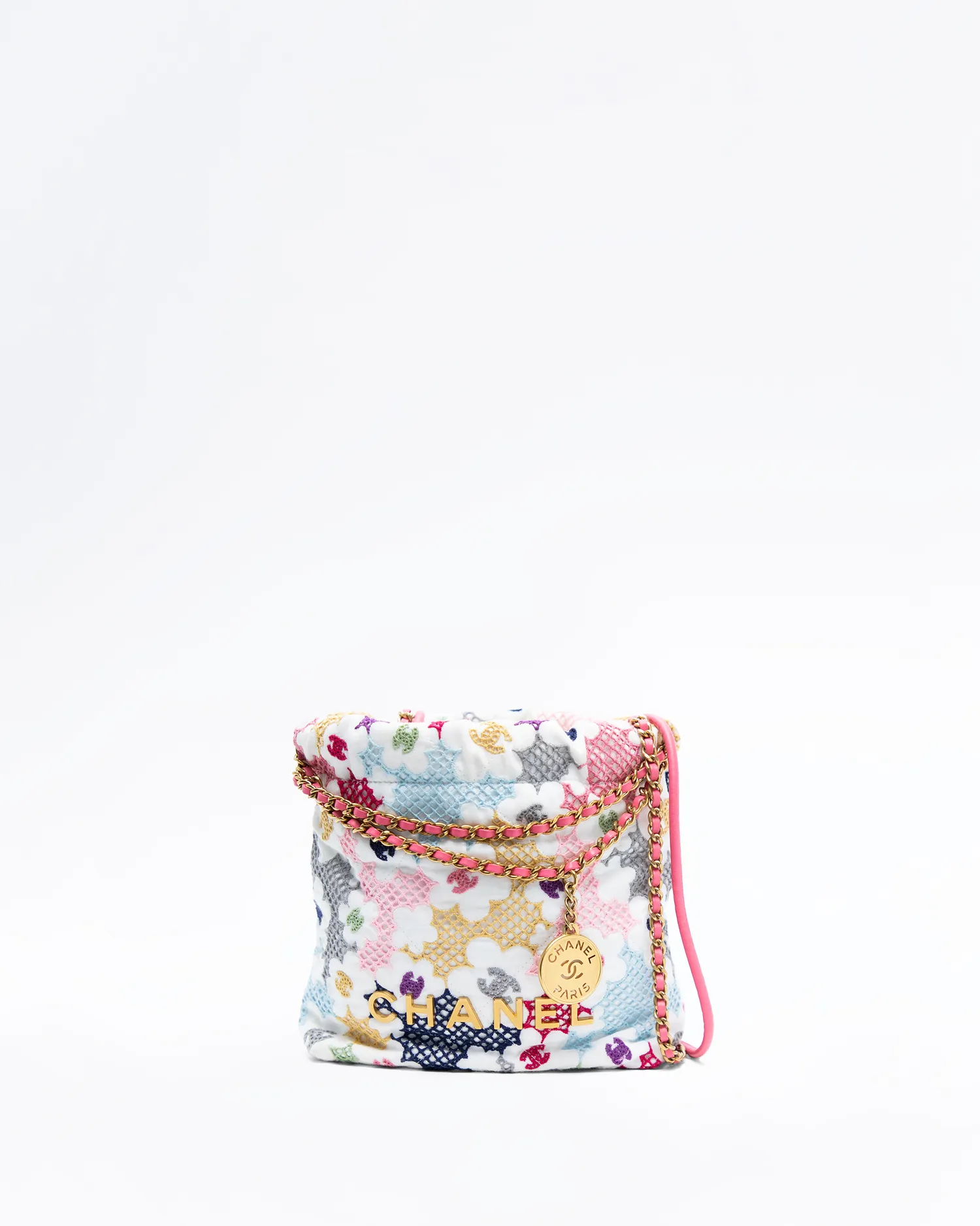 Lace Patchwork Chanel 22 Mini Handbag