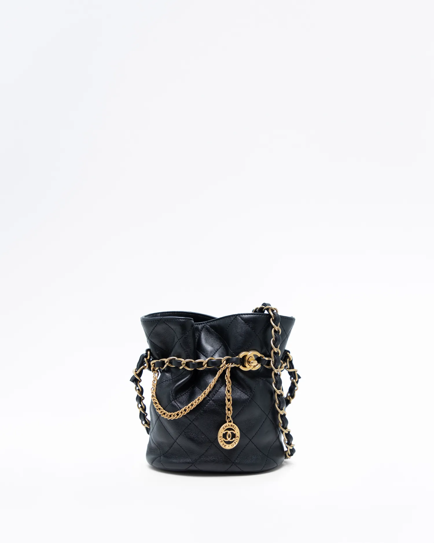 Lambskin Medallion CC Bucket Bag