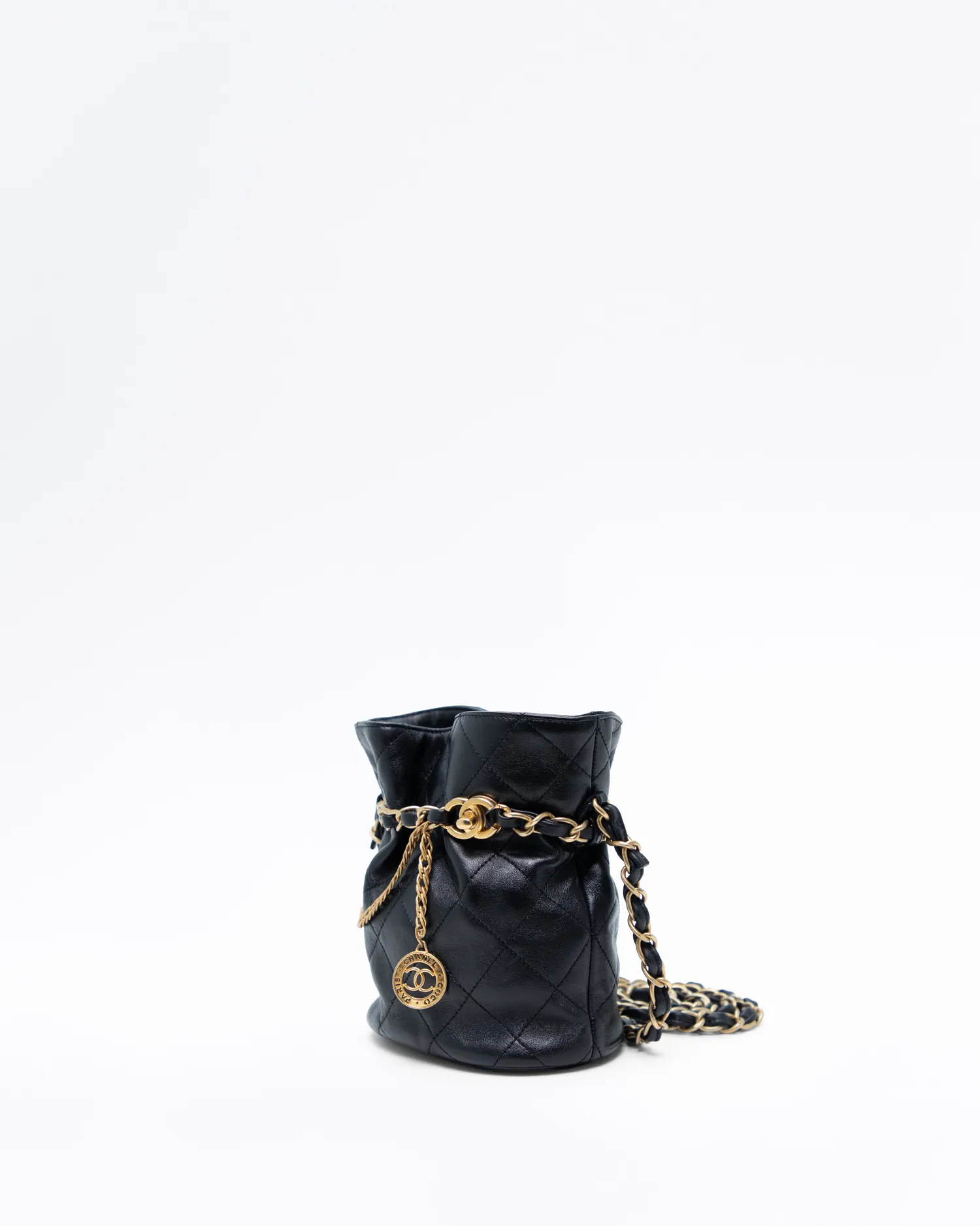 Lambskin Medallion CC Bucket Bag