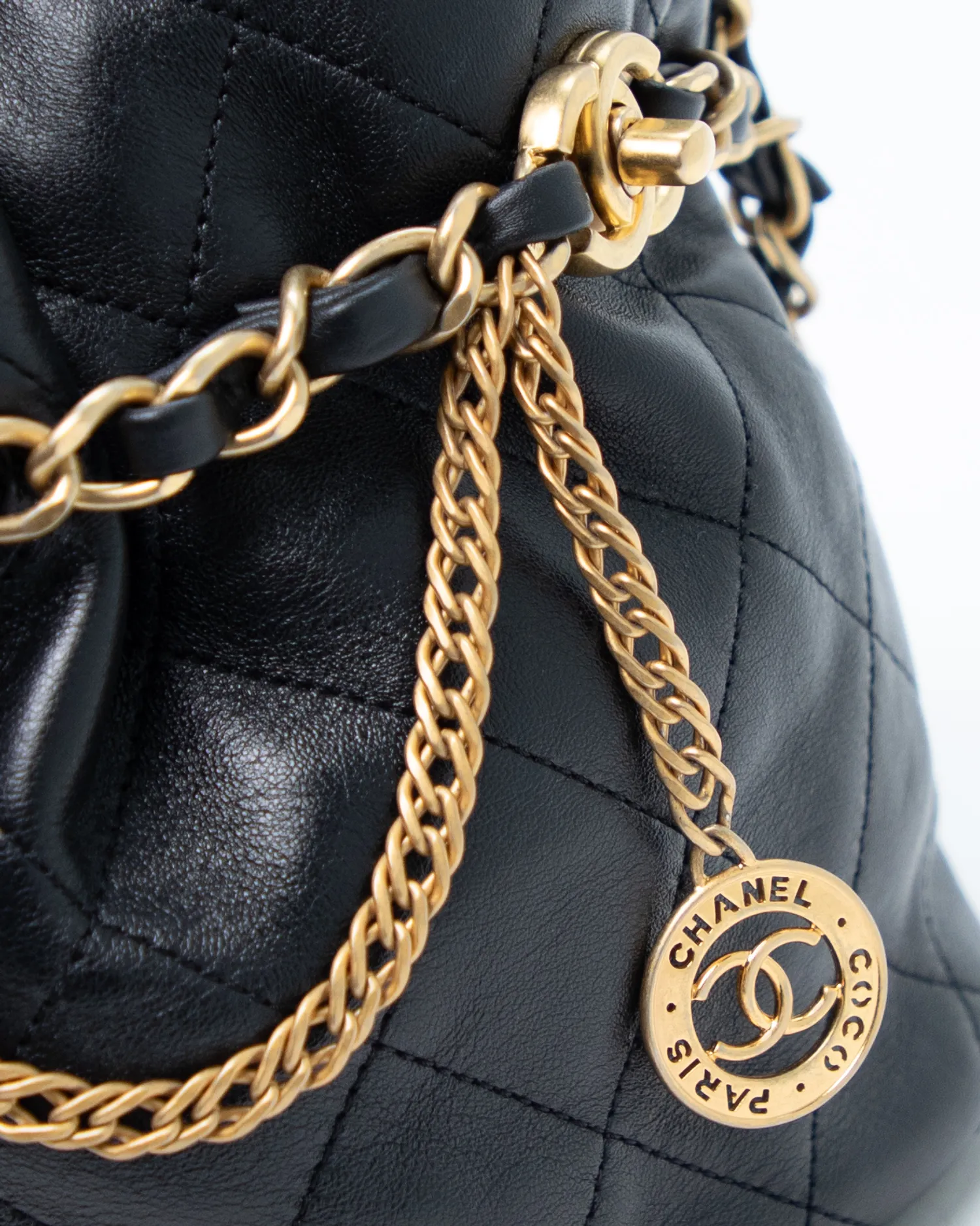 Lambskin Medallion CC Bucket Bag
