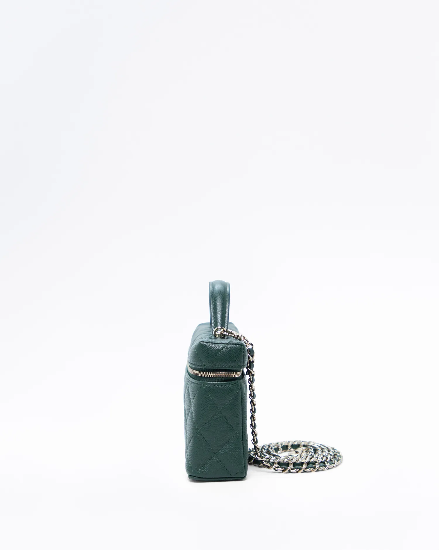 Caviar Slim Vanity Case with Chain