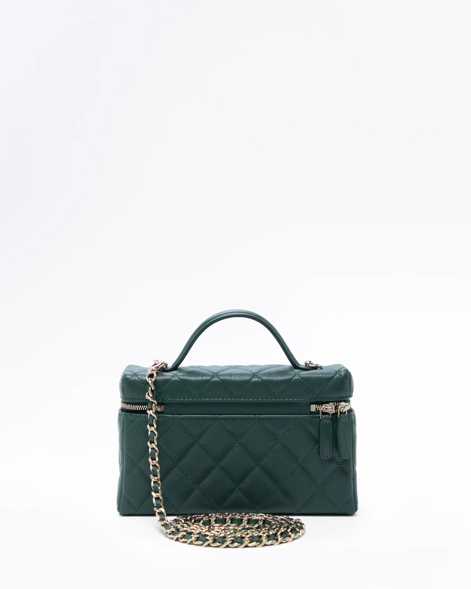 Caviar Slim Vanity Case with Chain