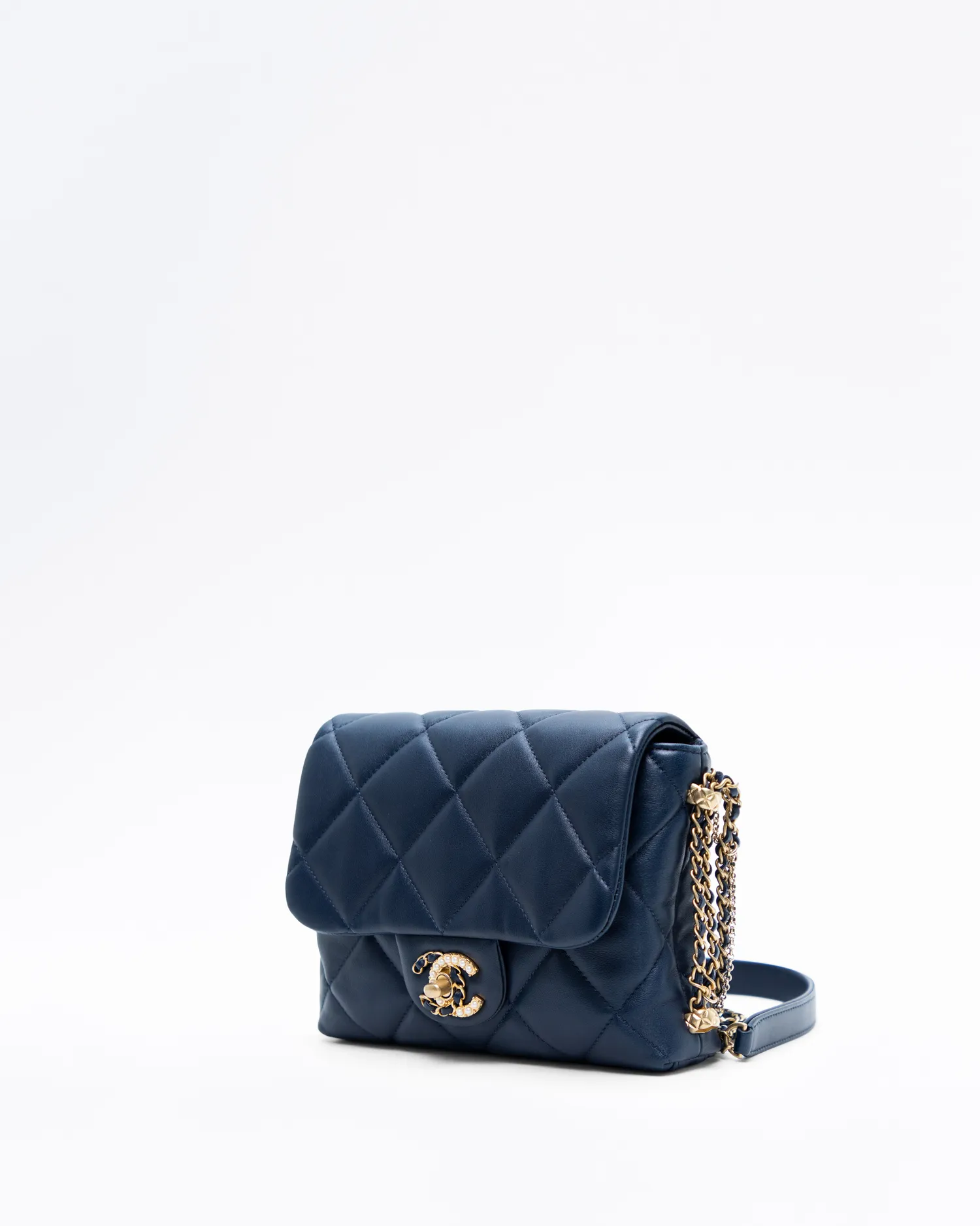 Lambskin Crush On Chains Small Flap Bag