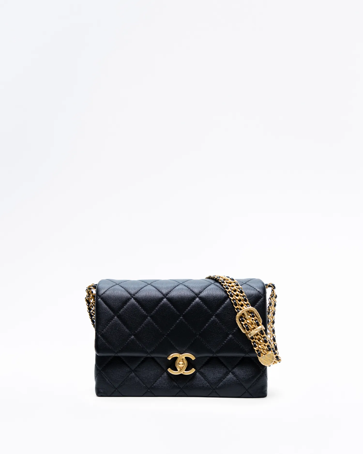 Belt Buckle Chain Medium Flap Bag