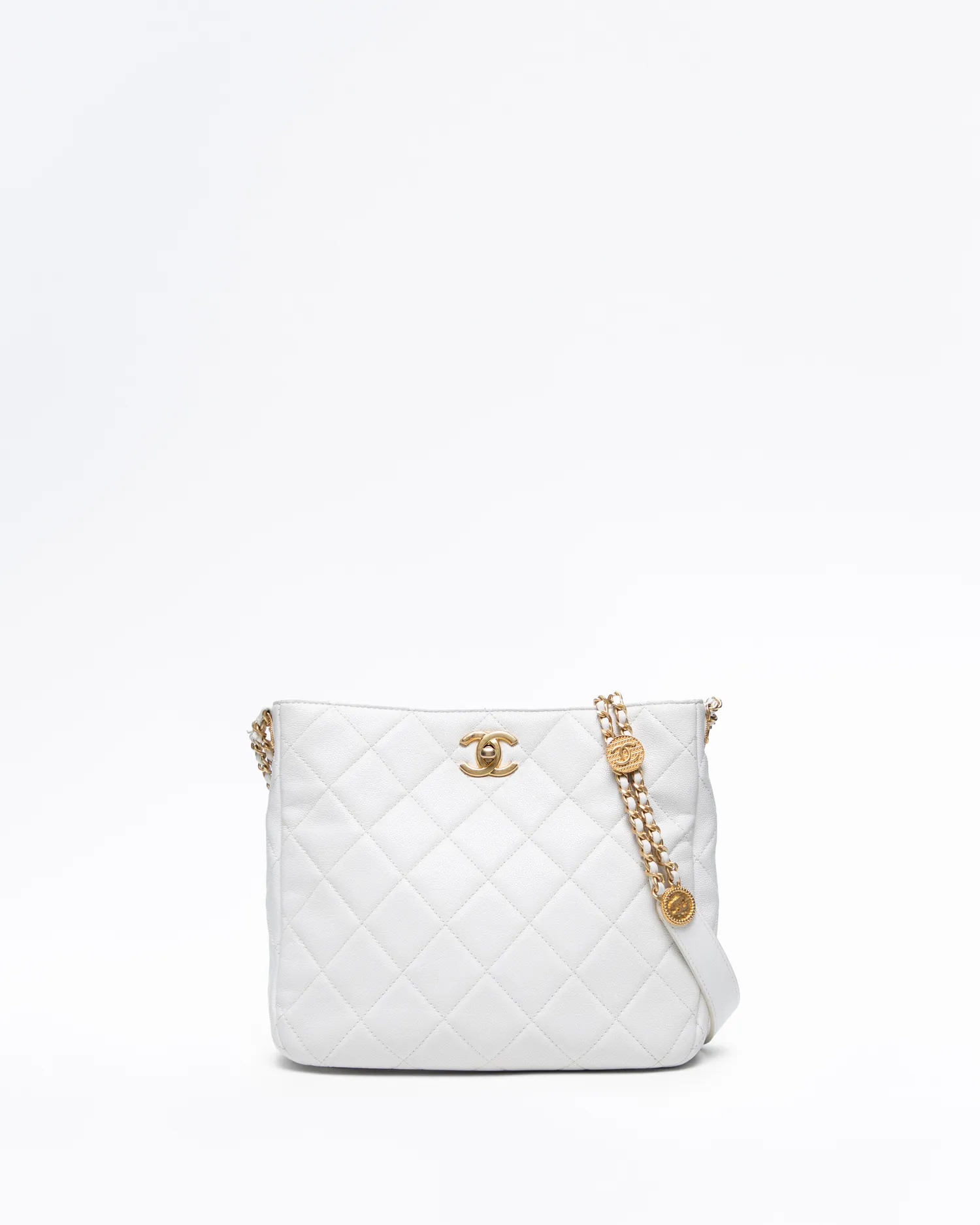 Caviar Twist Your Buttons Hobo Bag