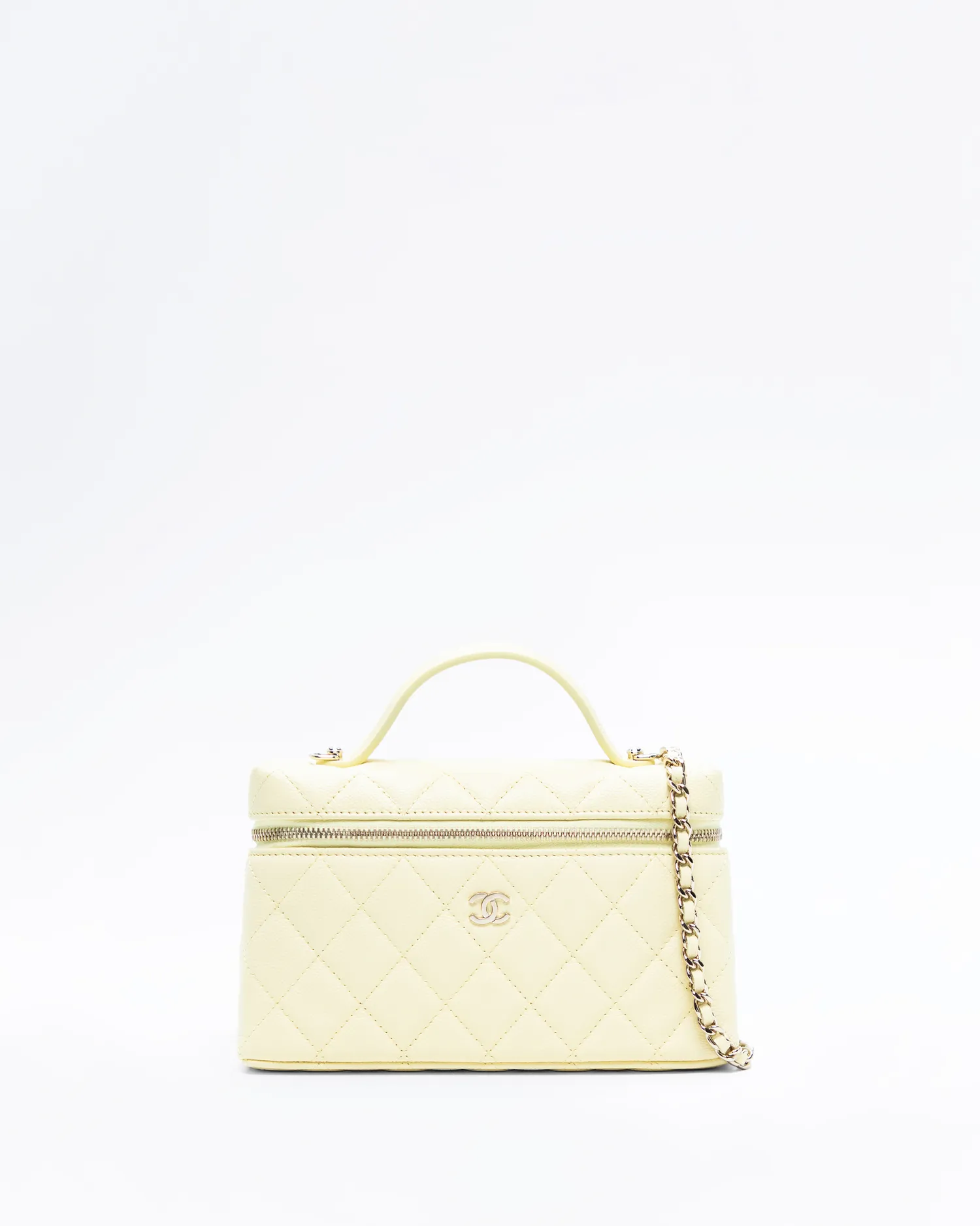 Caviar Slim Vanity Case with Chain
