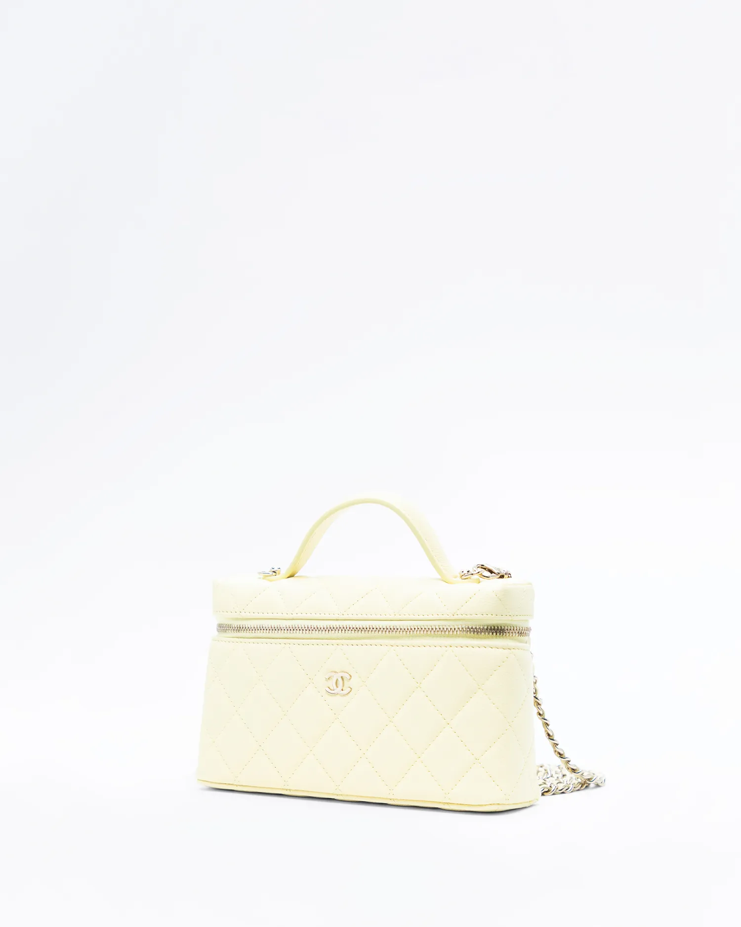 Caviar Slim Vanity Case with Chain