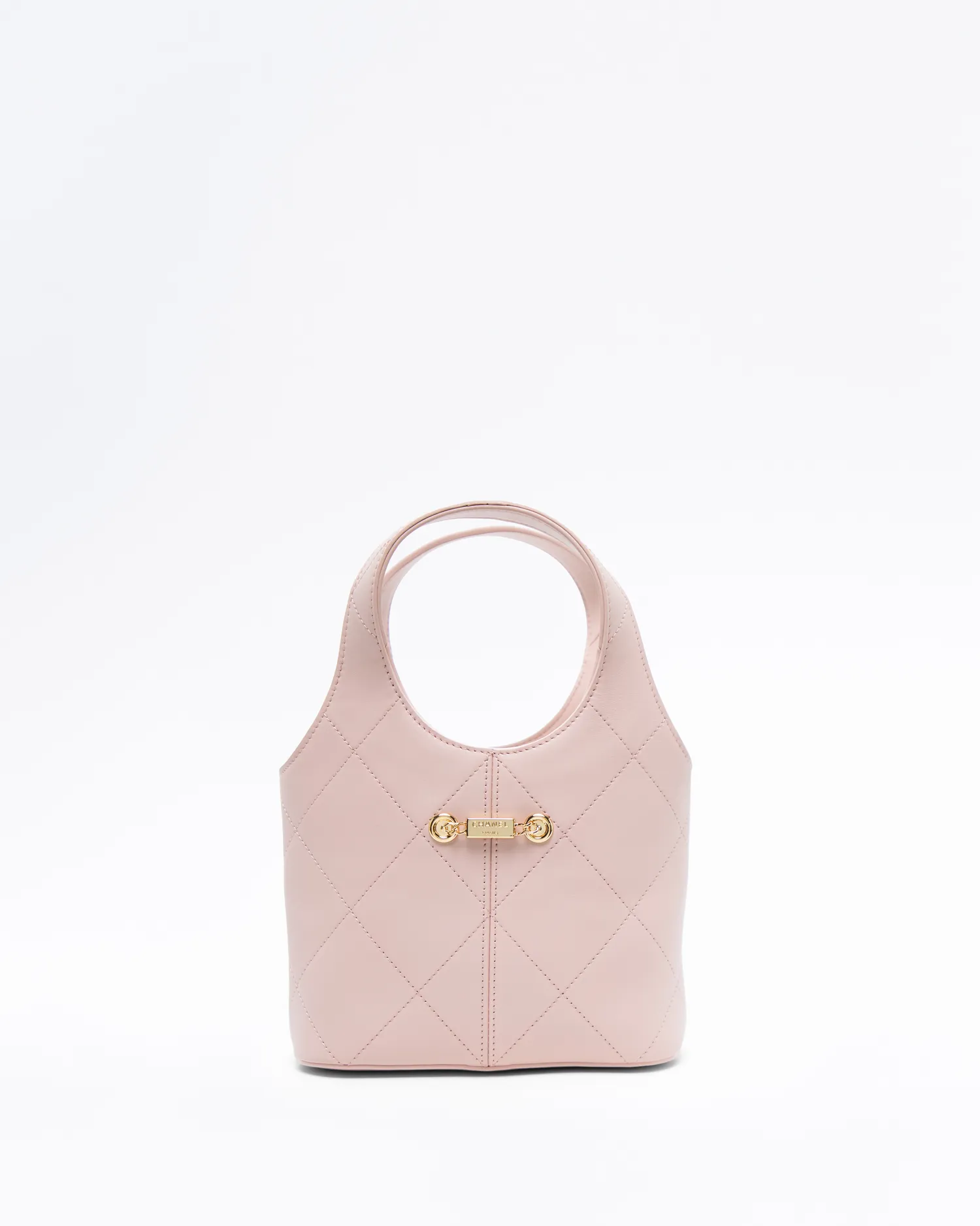 Quilted Small Drawstring Shopping Bag