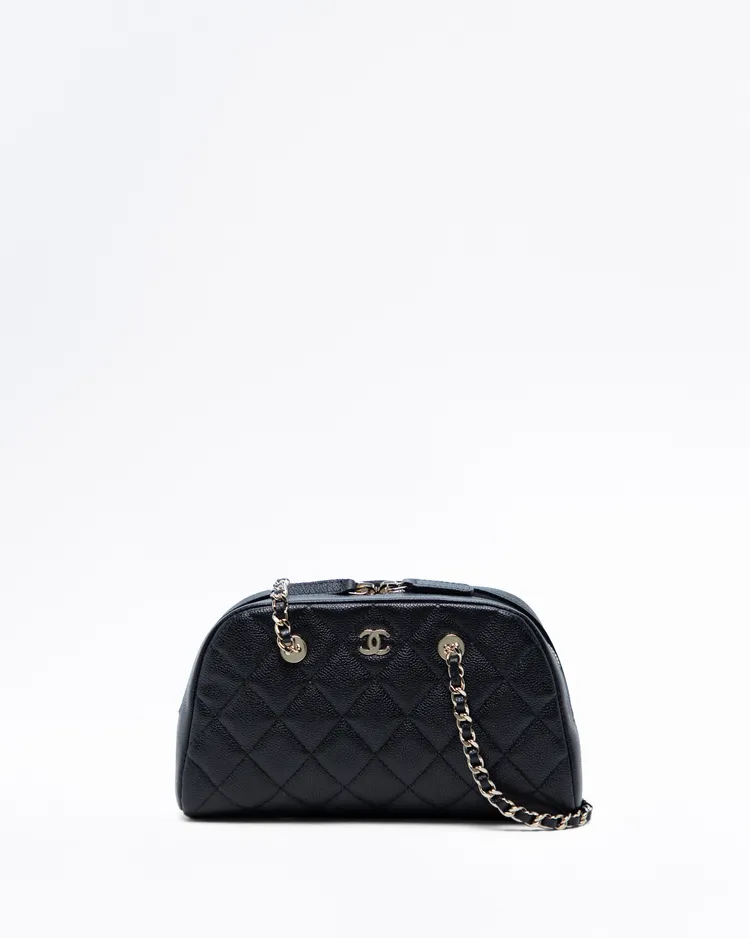 Caviar Bowling Bag with Chain