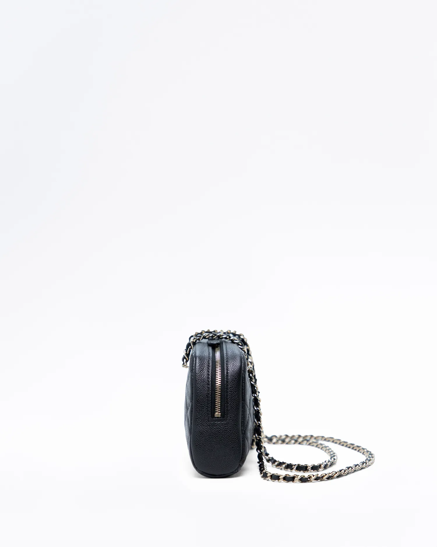 Caviar Bowling Bag with Chain