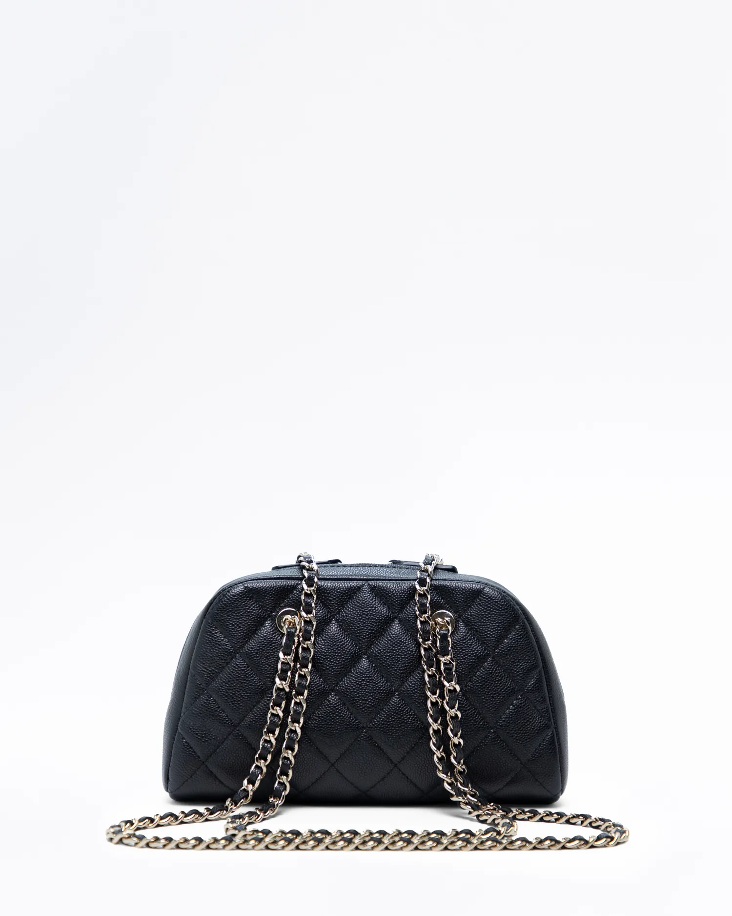Caviar Bowling Bag with Chain