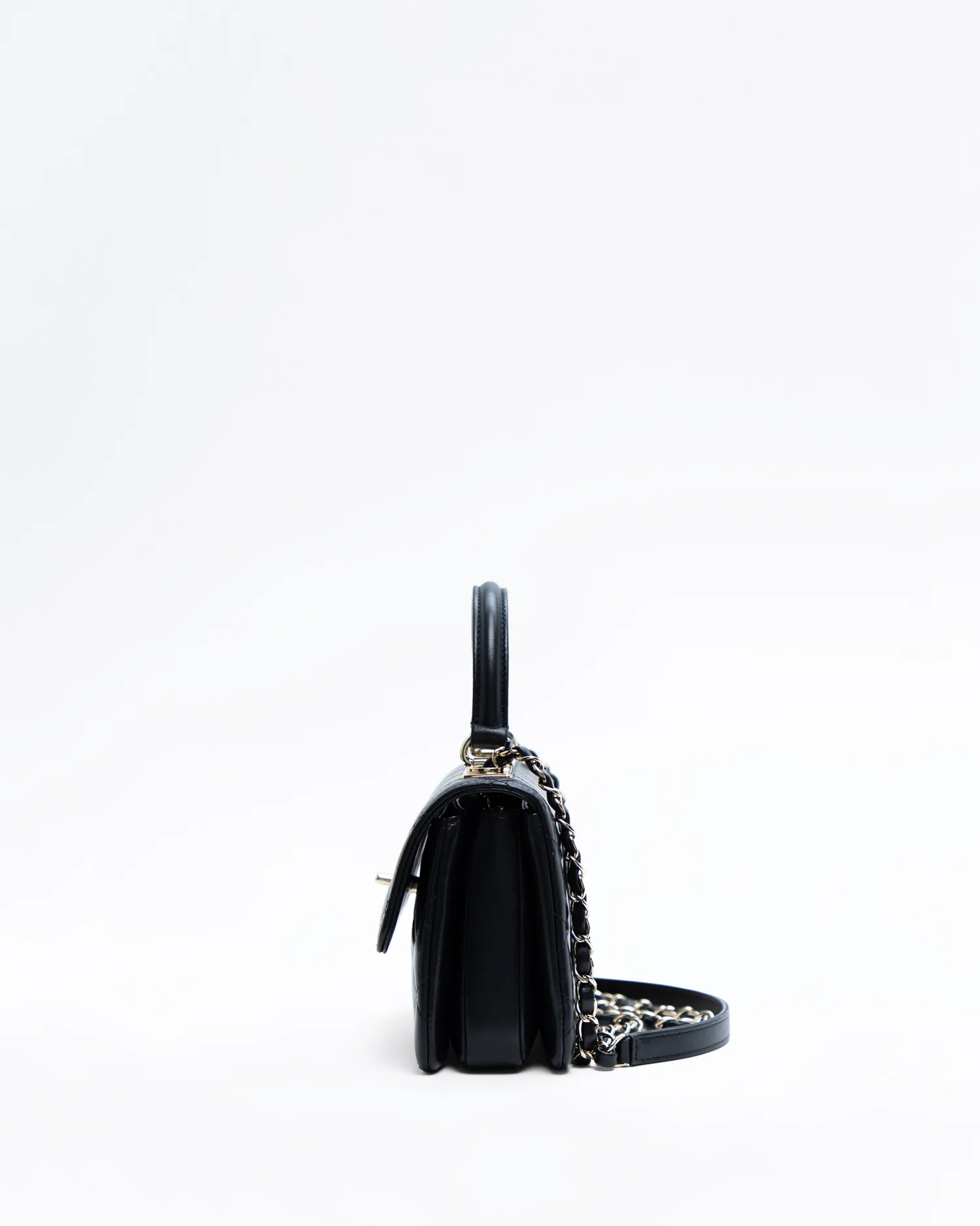 Crystal Trendy Top Handle Mini Flap Bag