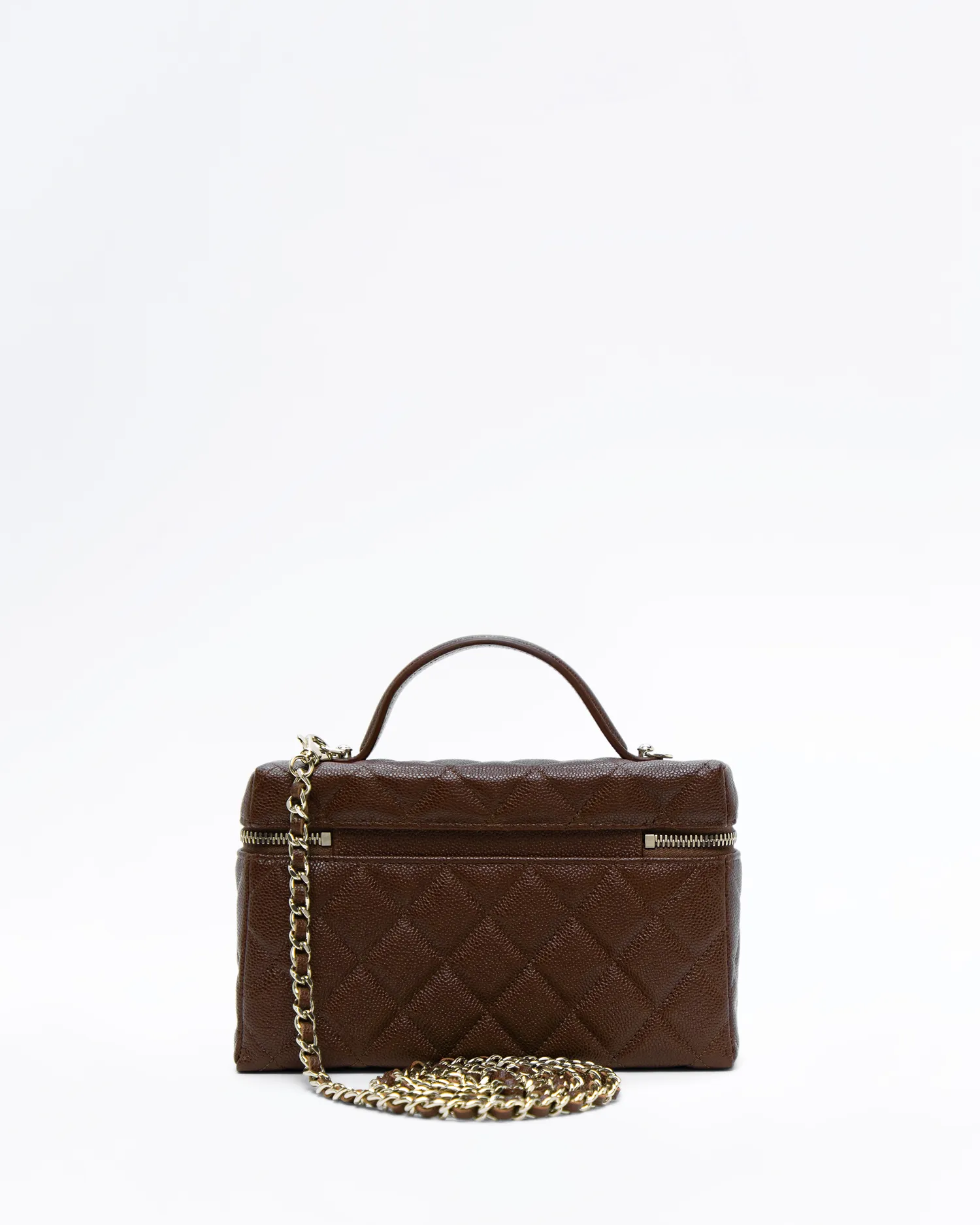 Caviar Slim Vanity Case with Chain