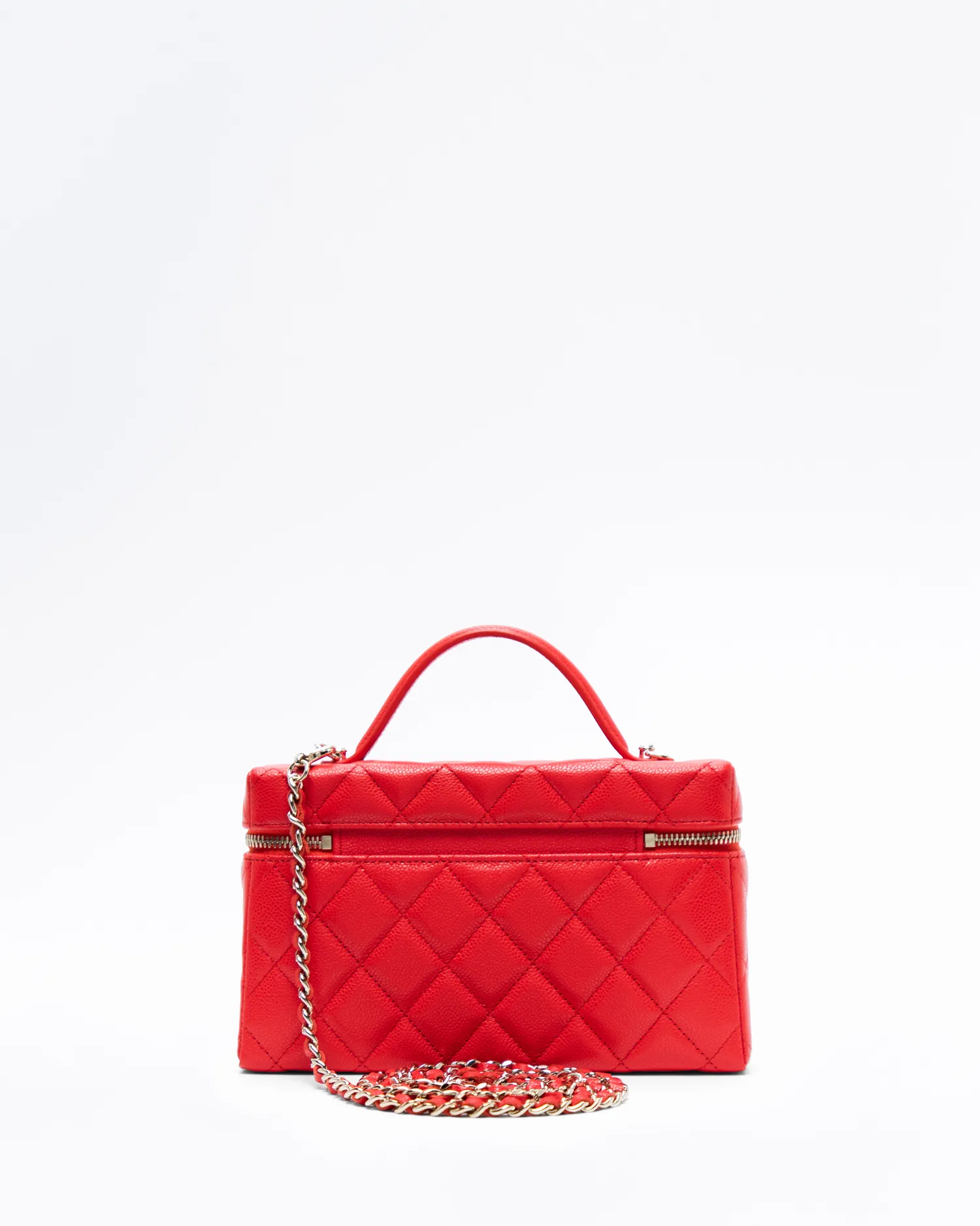 Caviar Slim Vanity Case with Chain