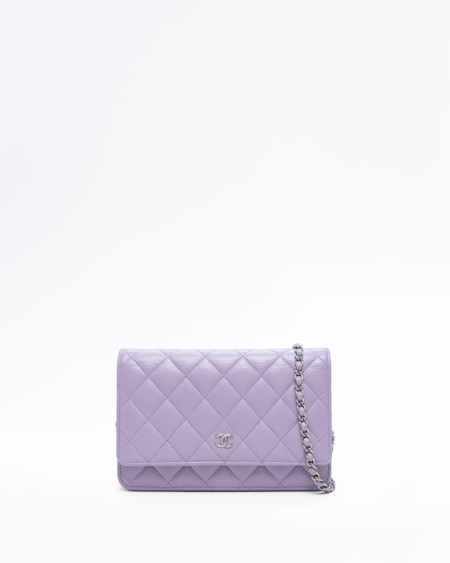 Caviar Quilted Wallet on a Chain