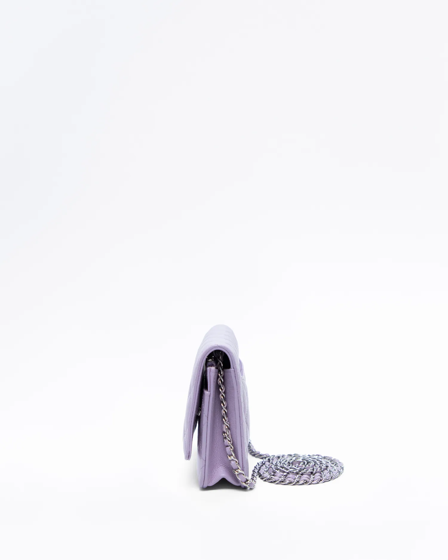 Caviar Quilted Wallet on a Chain