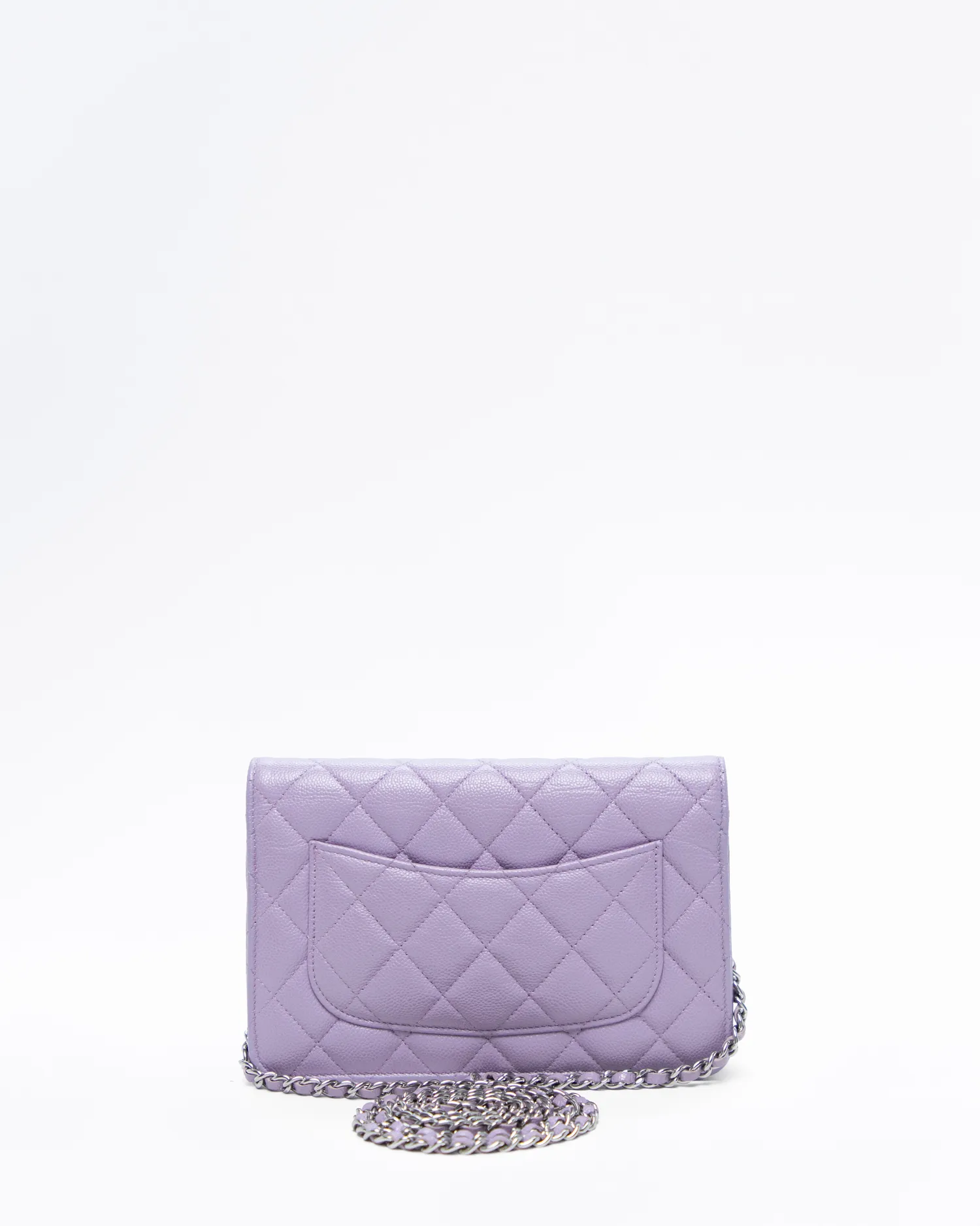 Caviar Quilted Wallet on a Chain