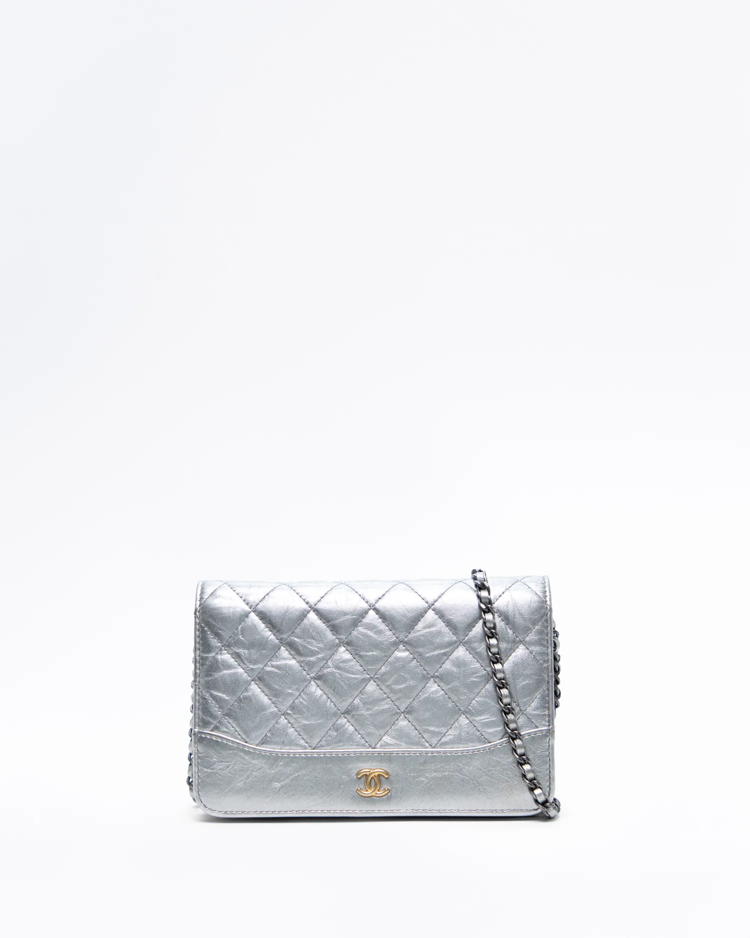 Metallic Gabrielle Wallet on a Chain