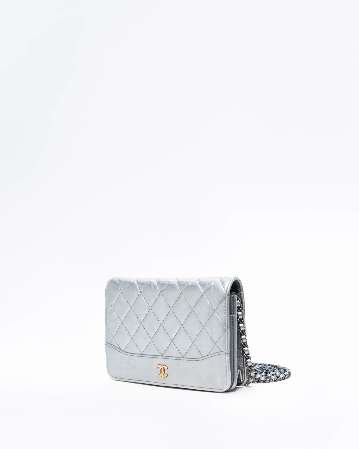 Metallic Gabrielle Wallet on a Chain